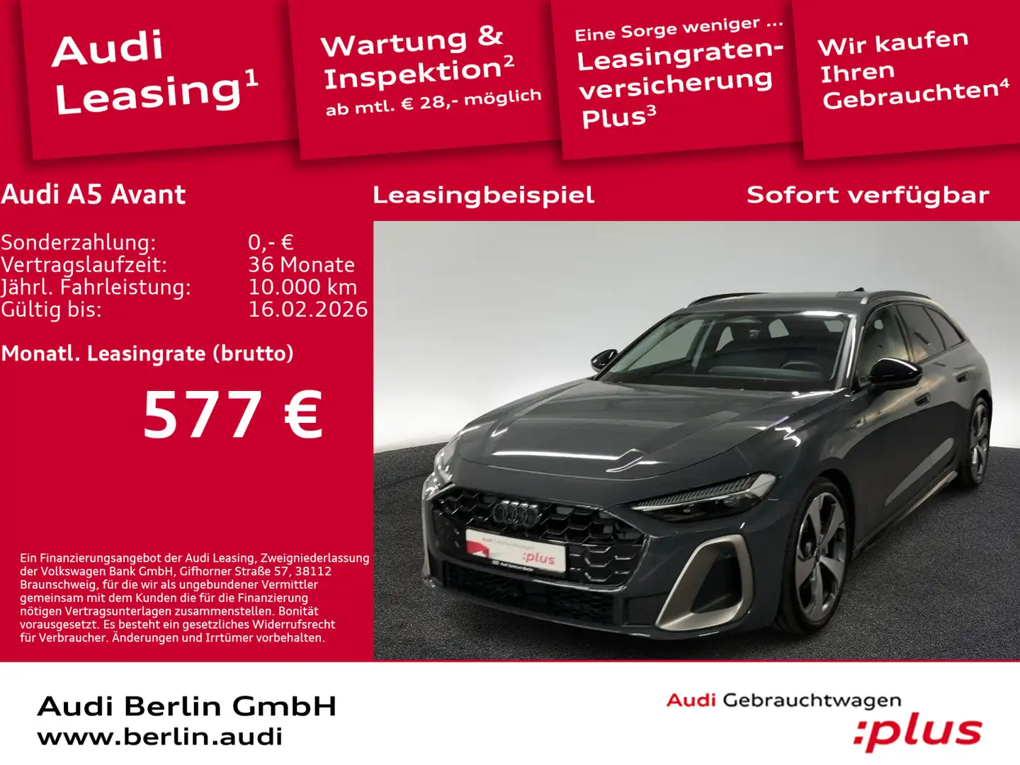 Audi A5 edition one TFSI S tr. AHK MATRIX 360°K Grau - 1