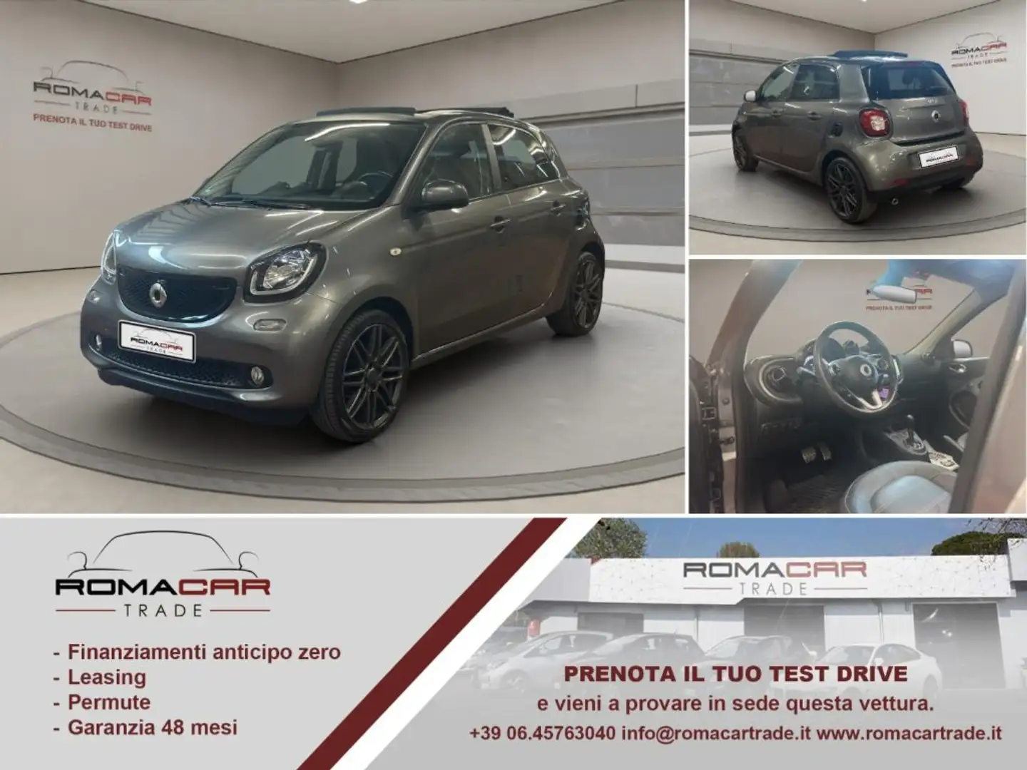 smart forFour 90 0.9 Turbo twinamic Cabrio Prime CERCHI BRABUS Grigio - 1