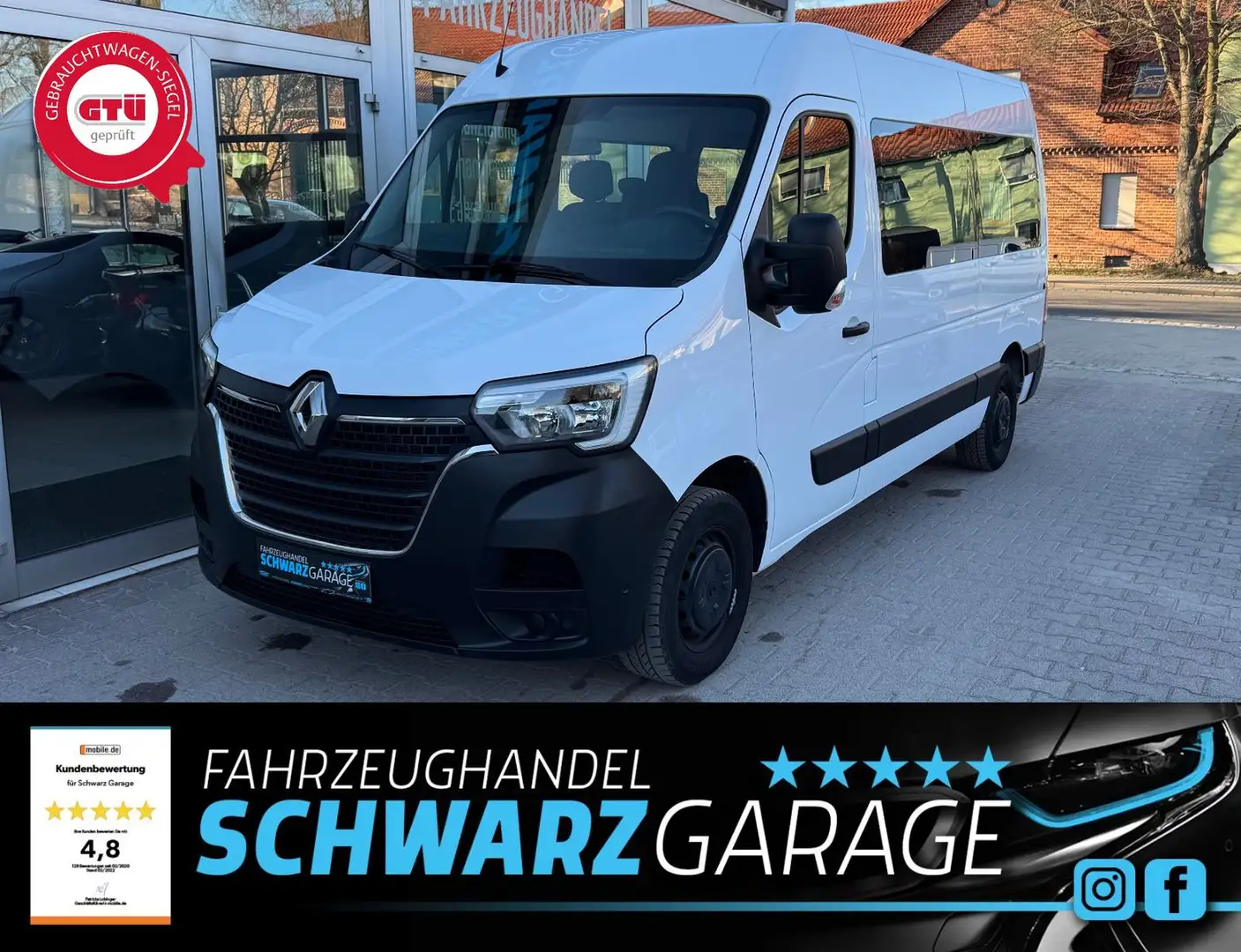 Renault Master III Kombi L2H2 3,3t*KAMERA*1.HAND*RAMPE* Weiß - 1