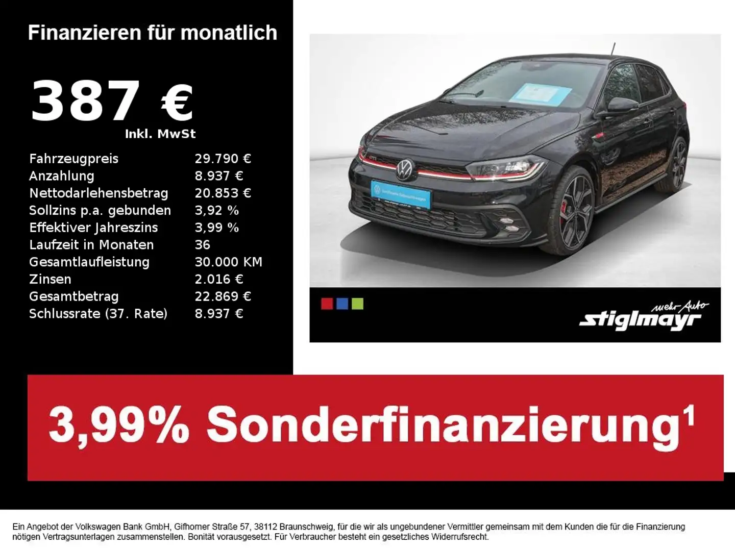 Volkswagen Polo GTI 2.0 TSI DSG BEATS+IQ-LIGHT+KAMERA+NAVI Schwarz - 1