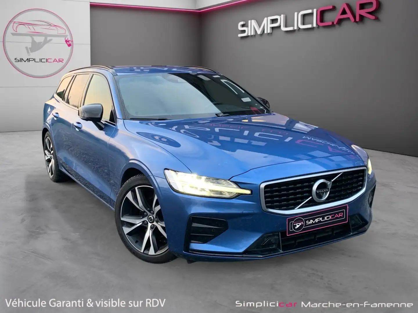 Volvo V60 V60 2.0 D3 AWD R-Design Geartronic Bleu - 1