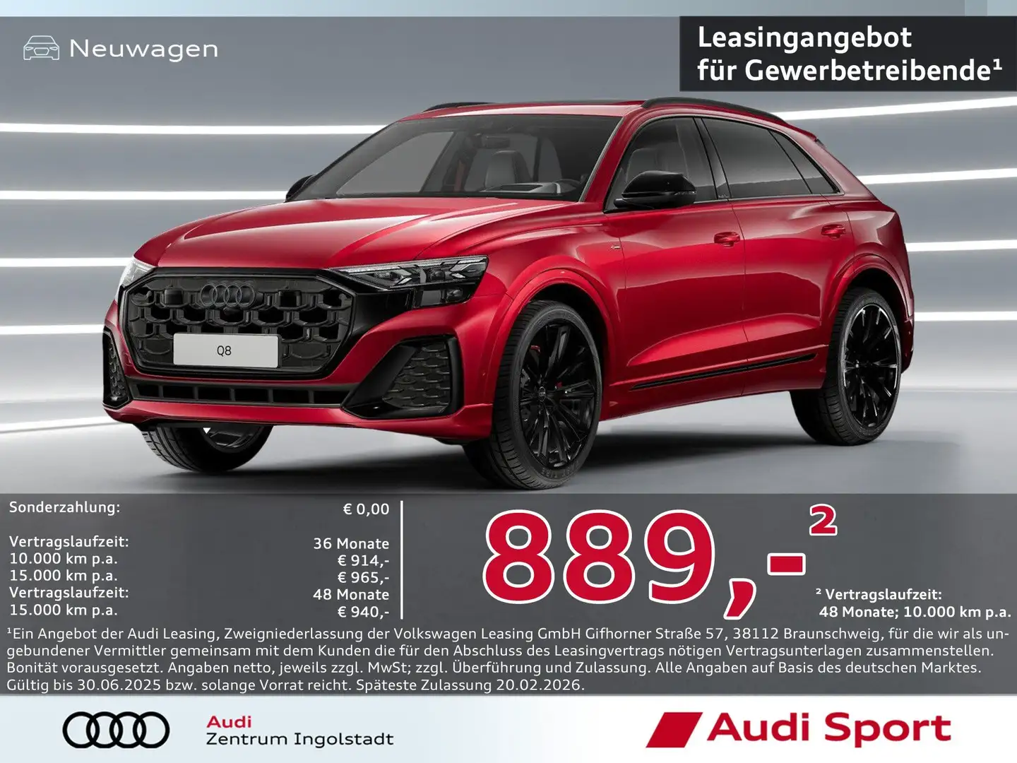 Audi Q8 SUV 50 TDI qu tiptronic LASER UPE 129.835,- Roşu - 1