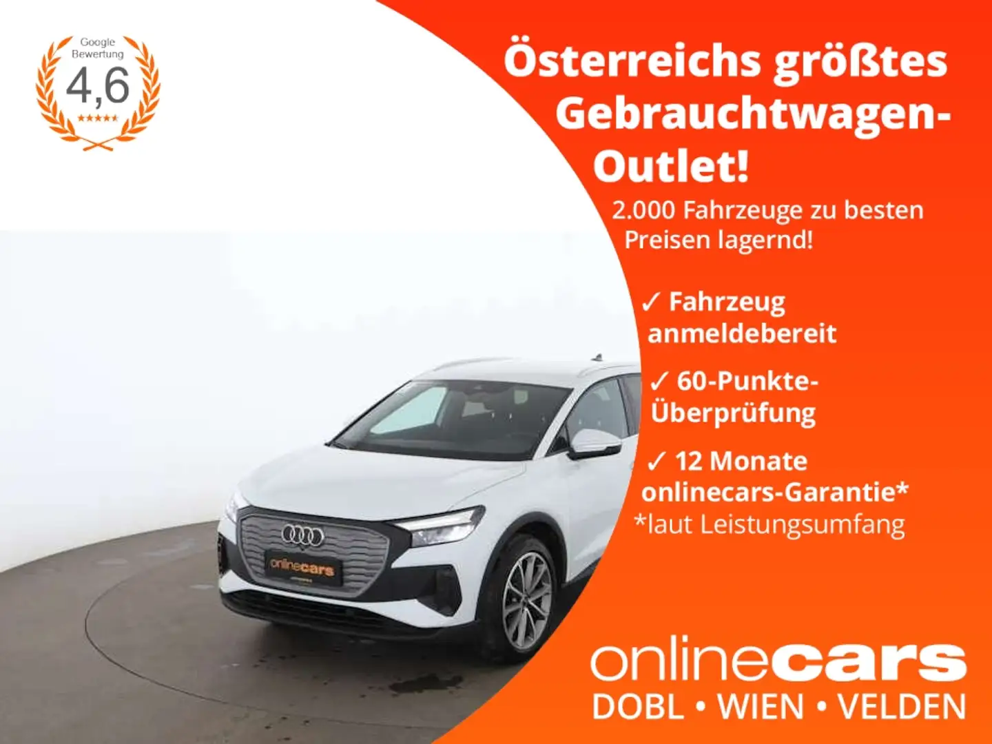 Audi Q4 e-tron Q4 40 e-tron 82kWh Aut LED AHK RADAR NAVI SITZHZG Weiß - 1