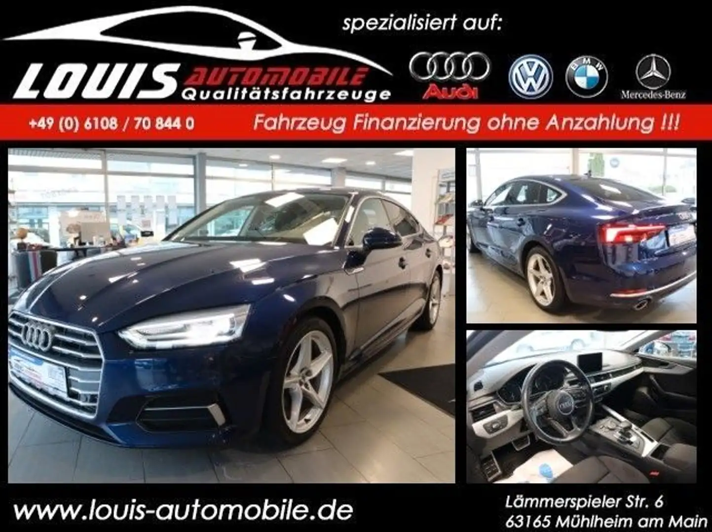 Audi A5 Sportback 40 g-tron sport SHZ./Autom./Navi/LM Bleu - 1