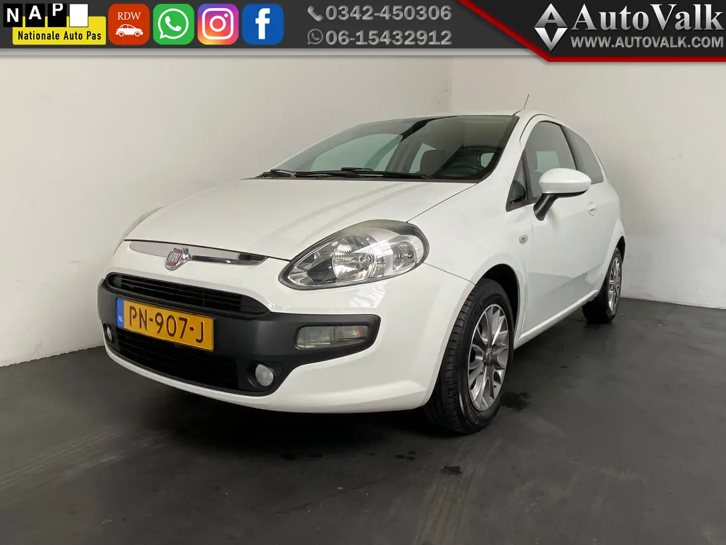 Fiat Punto Evo 1.2 Pop. Clima. Elek Pakket! Weiß - 1