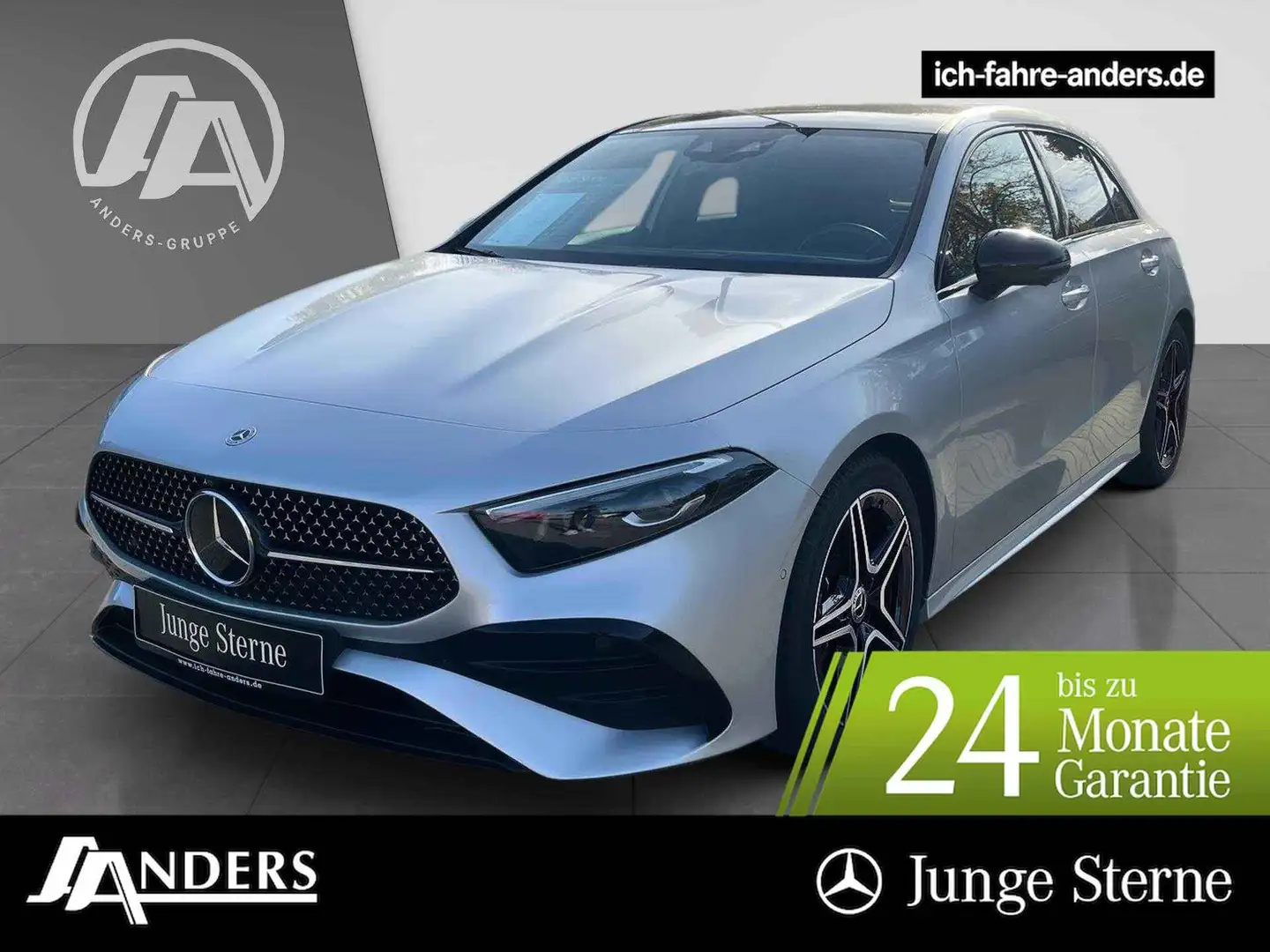 Mercedes-Benz A 200 AMG+MBUX+Dist+Pano+HUD+Night+Key+36+SOUND Argent - 1