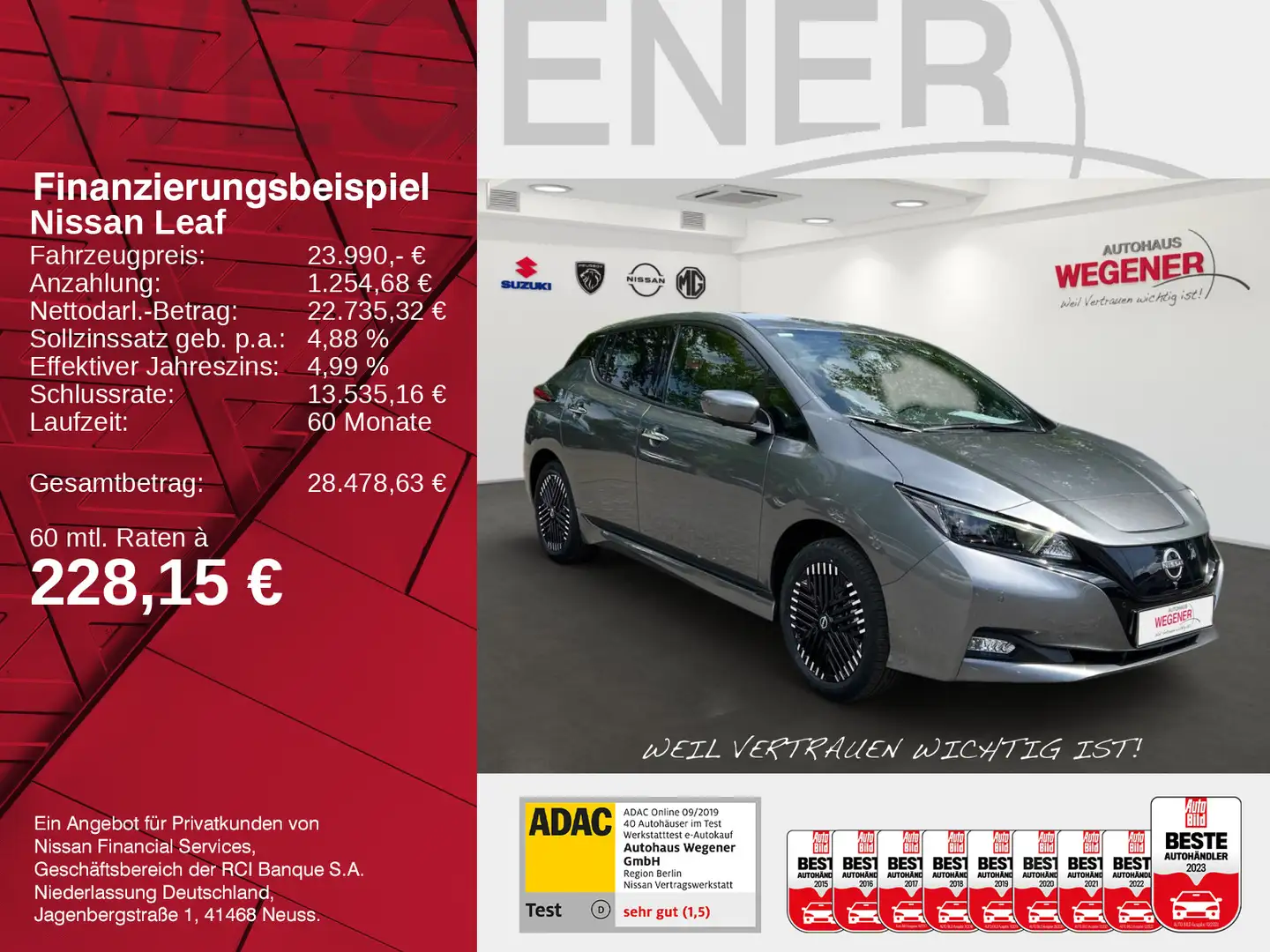 Nissan Leaf LEAF N-CONNECTA e+ 59kWh Sitzh. vo+hi, Lenkradhe Gris - 2