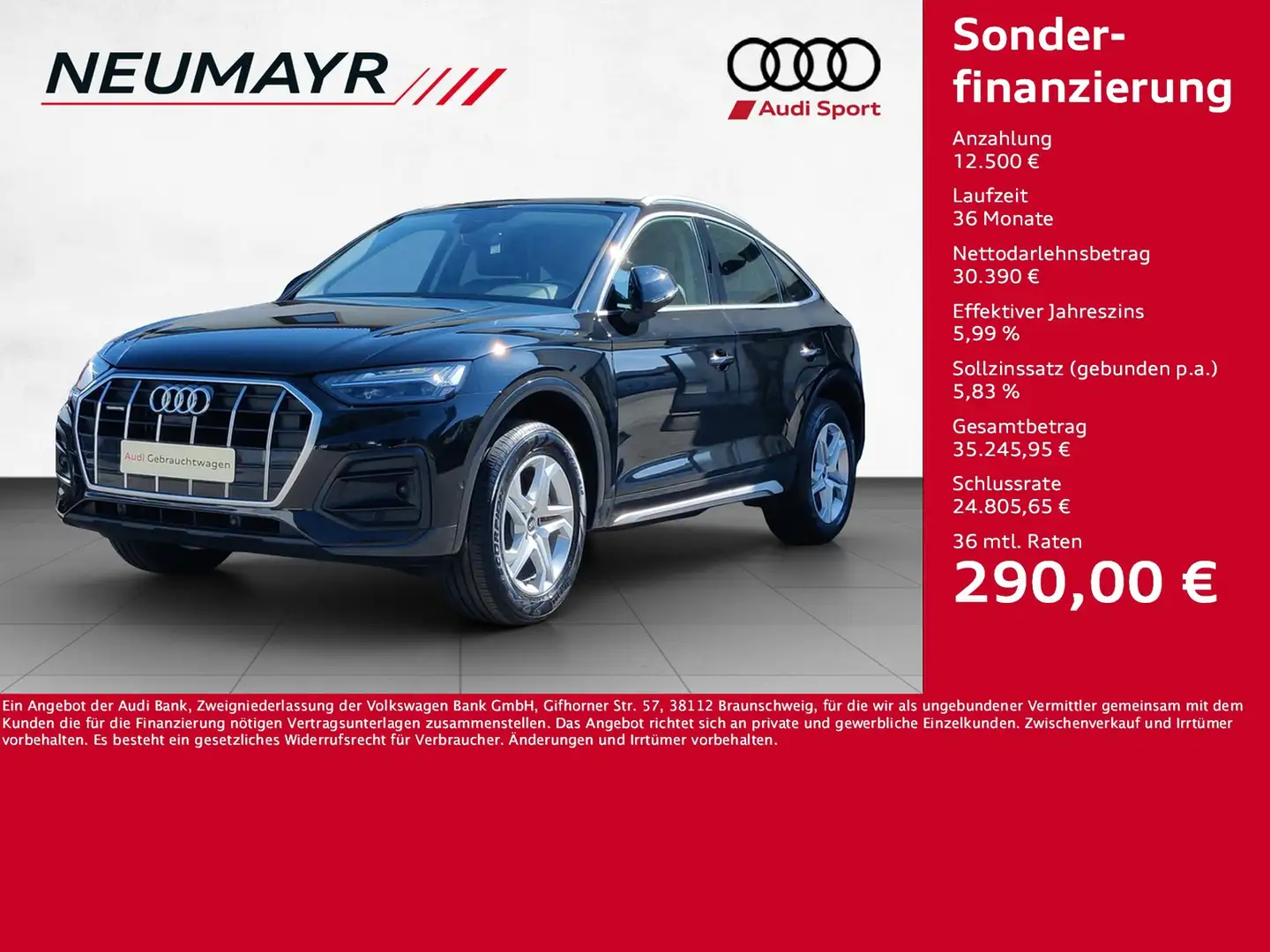 Audi Q5 Sportback 40 TDI quattro adv. MATRIX/NAVI/ACC Noir - 1