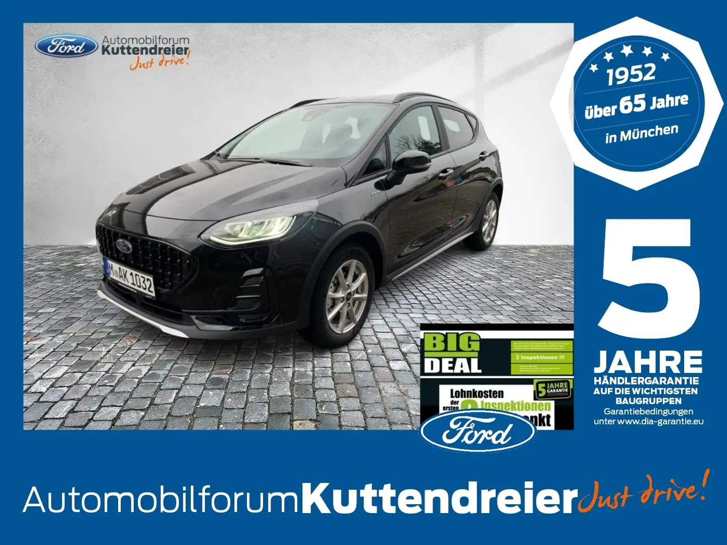 Ford Fiesta Active 5tg Navi App LED Tempomat Sitzheiz Schwarz - 1