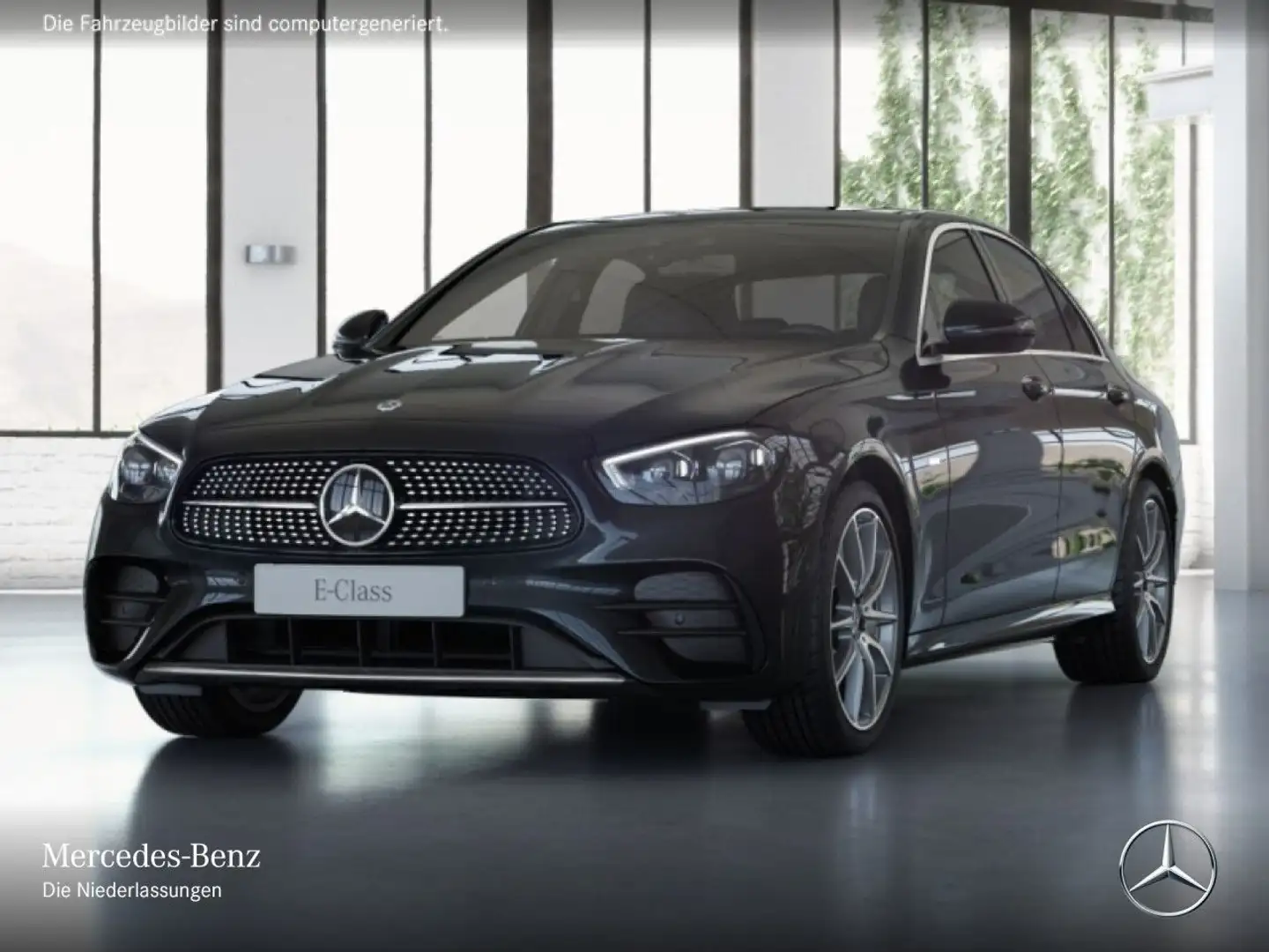 Mercedes-Benz E 300 de AMG+MULTIBEAM+FAHRASS+BURMESTER+KAMERA+9G Schwarz - 2