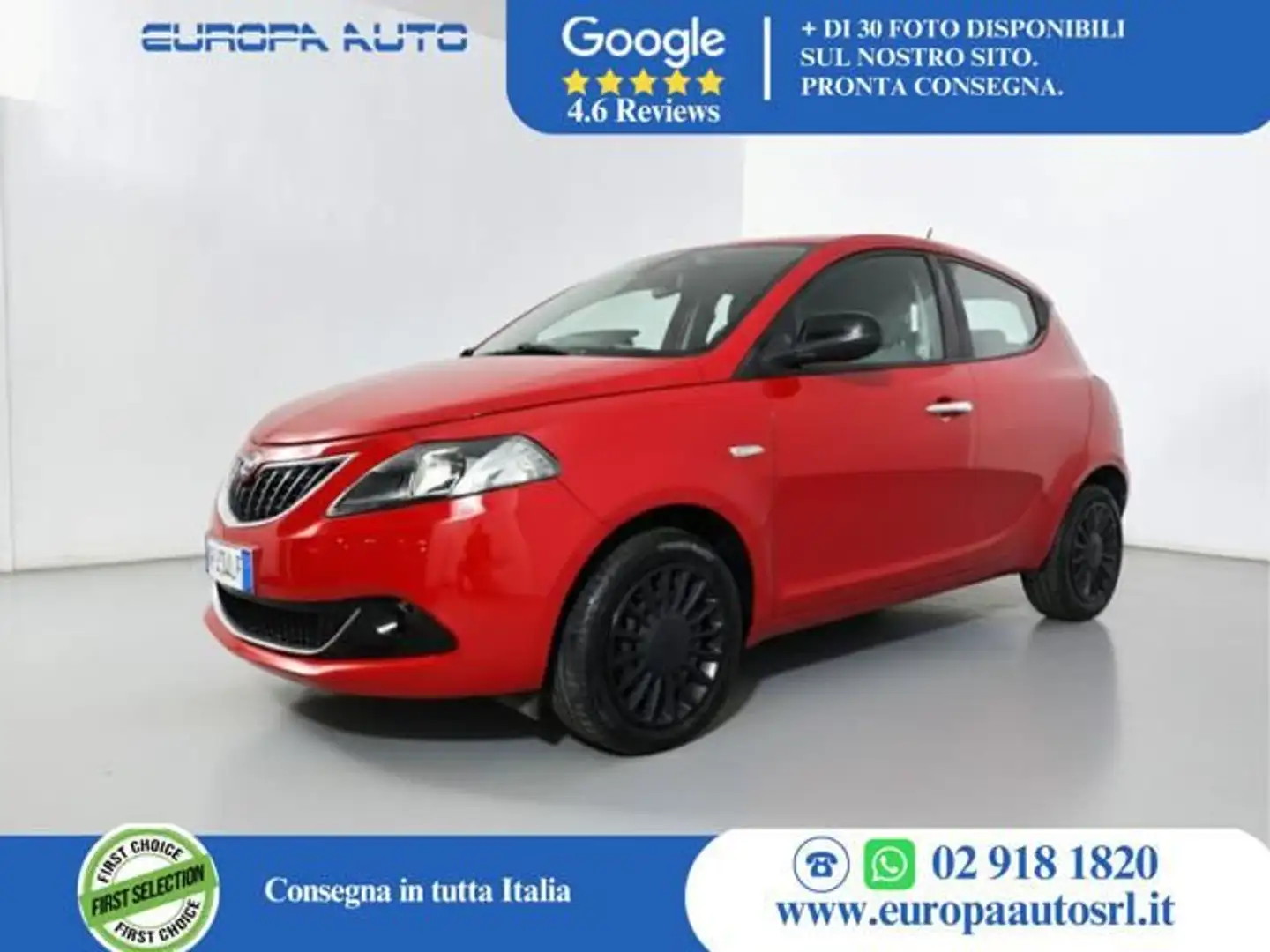 Lancia Ypsilon 1.0 FireFly 5 porte S&S Hybrid Ecochic Silver Rosso - 1