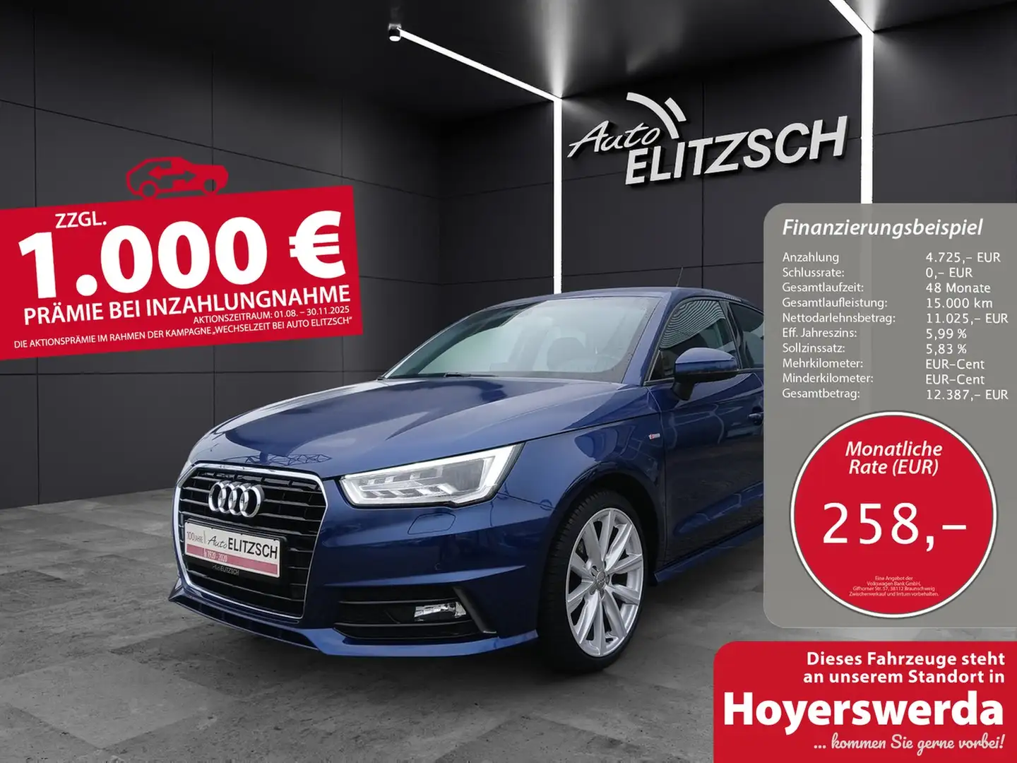 Audi A1 Sportback TFSI sport Xenon GRA PDC SH Bleu - 1