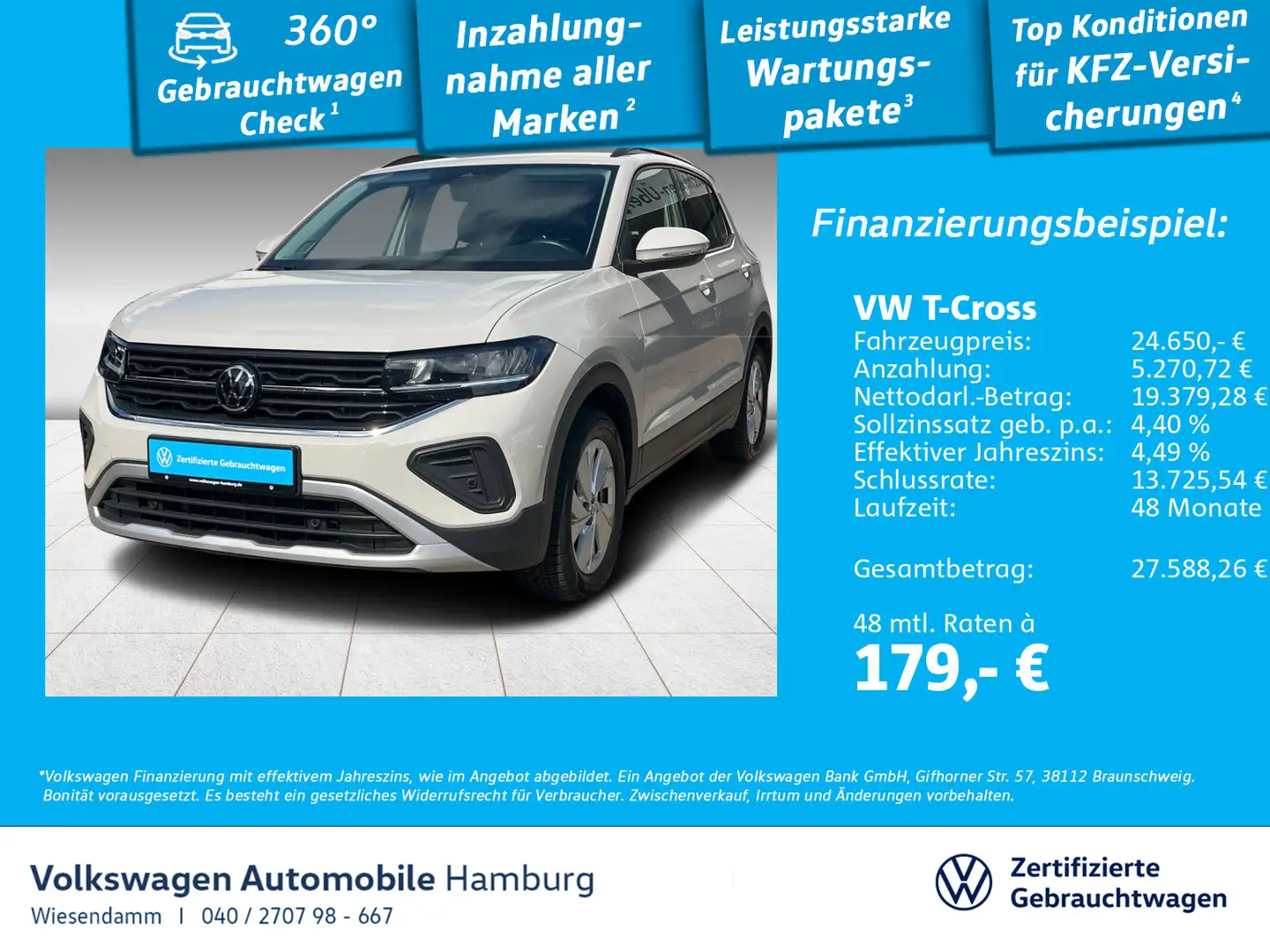 Volkswagen T-Cross 1.0 TSI DSG Life LED/PDC/SITZHZG. Grau - 1
