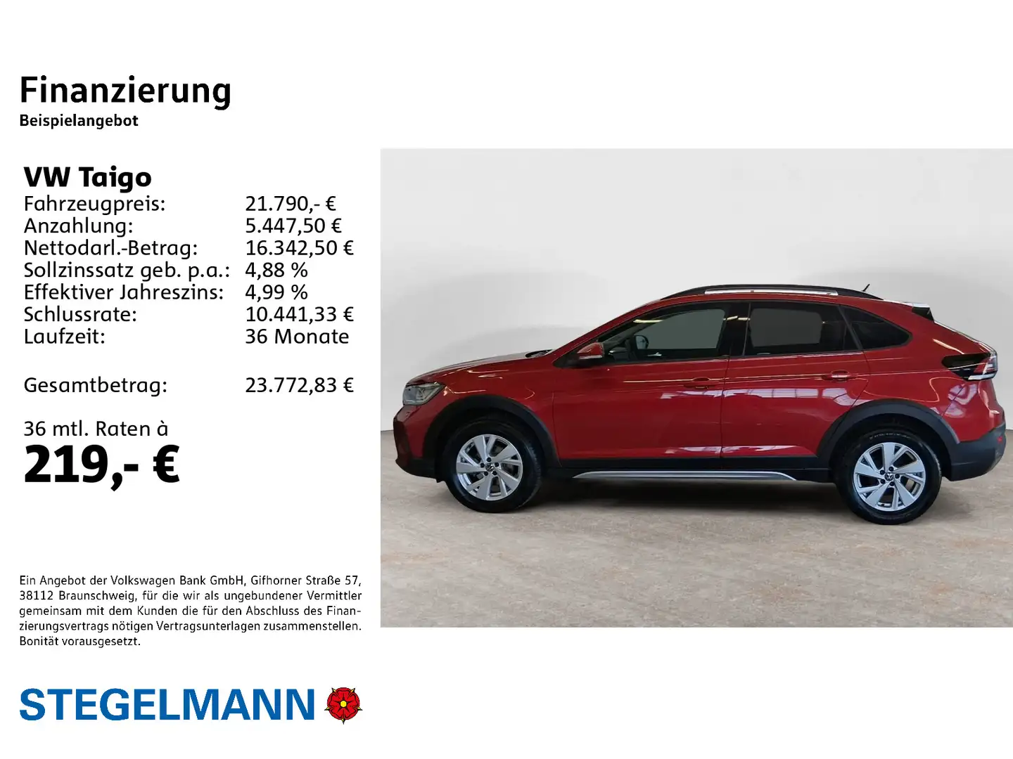 Volkswagen Taigo 1.0 TSI Life *LED*Kamera*App-Connect*+3J. Rot - 2
