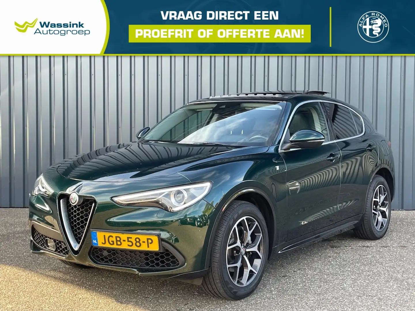 Alfa Romeo Stelvio 2.0 GME 280pk Aut AWD Veloce Ti I Carplay I Naviga Groen - 1