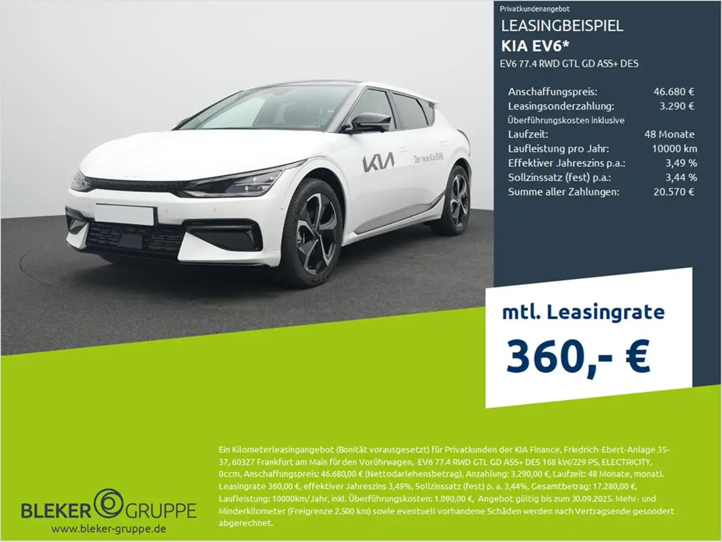 Kia EV6 EV6 77.4 RWD GTL GD ASS+ DES Blanc - 1