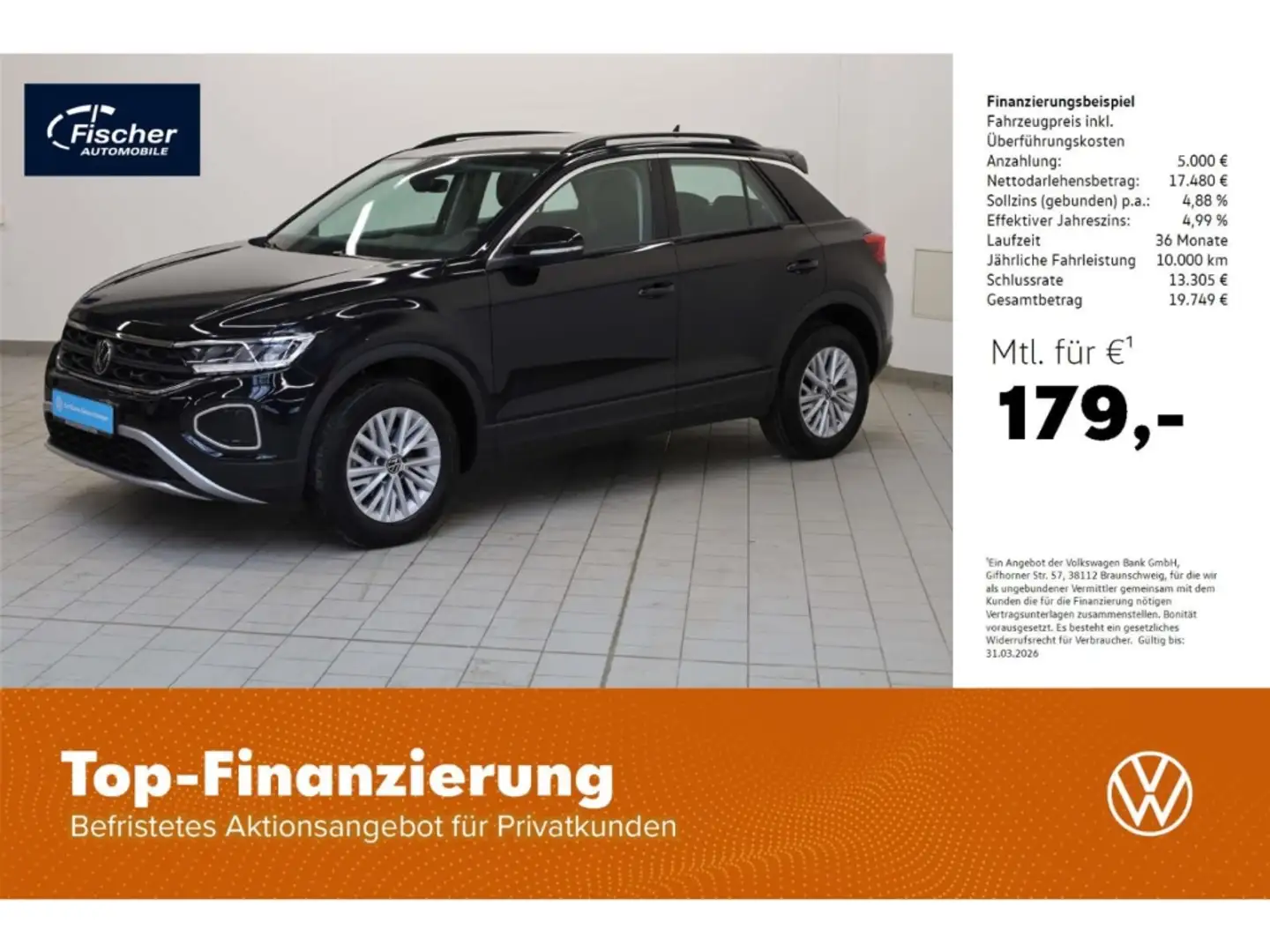 Volkswagen T-Roc 1.5 TSI OPF Schwarz - 1