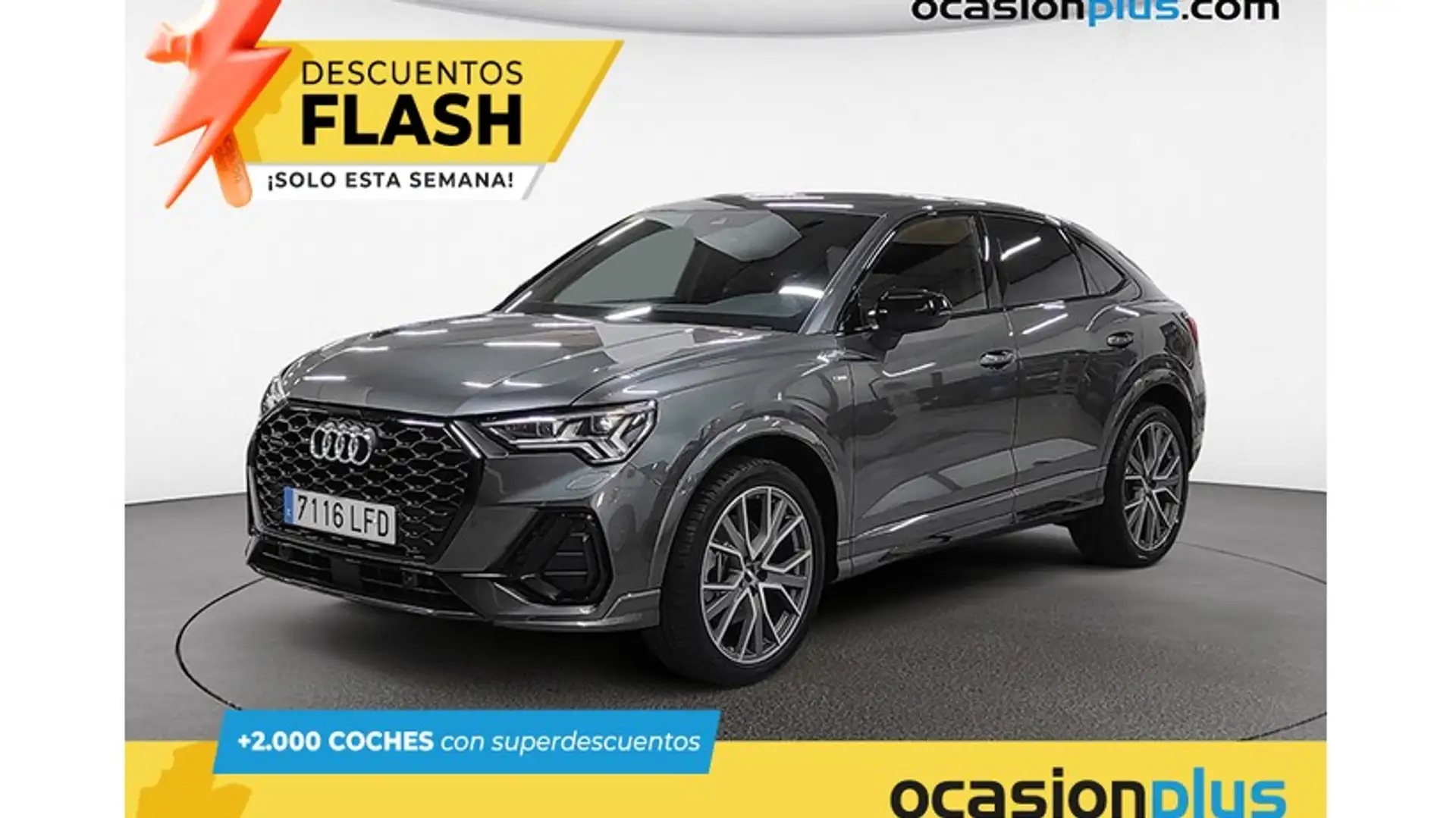 Audi Q3 Sportback 40 TDI Black line quattro S tronic Gris - 1