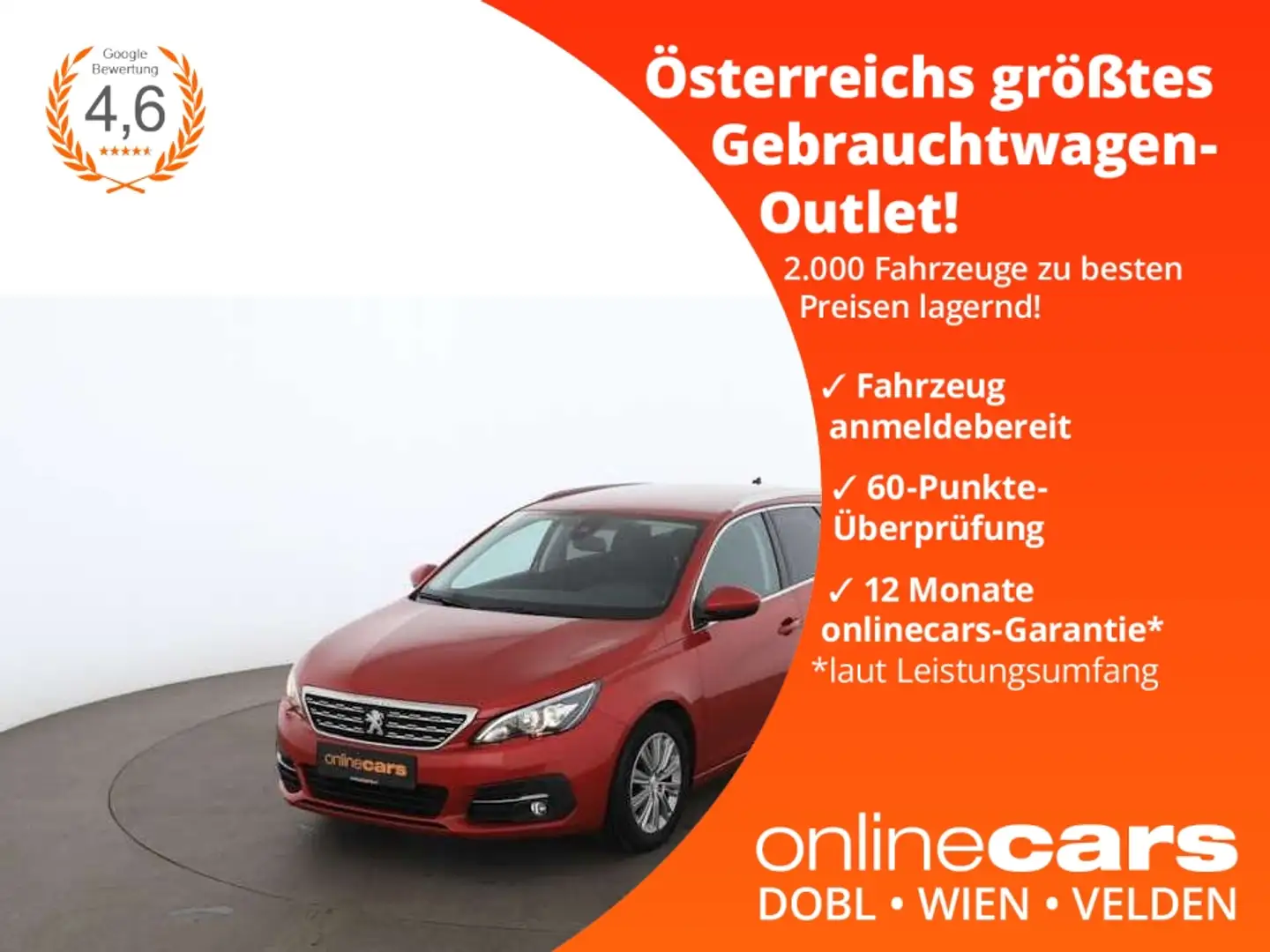 Peugeot 308 SW 1.5 BlueHDi 130 Allure AHK NAVI TEMP PDC Rot - 1