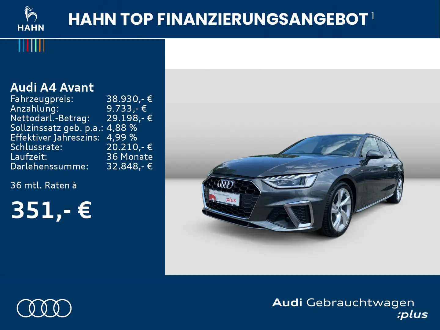Audi A4 35 TFSI S tronic S line AHK LED Cam Grau - 2