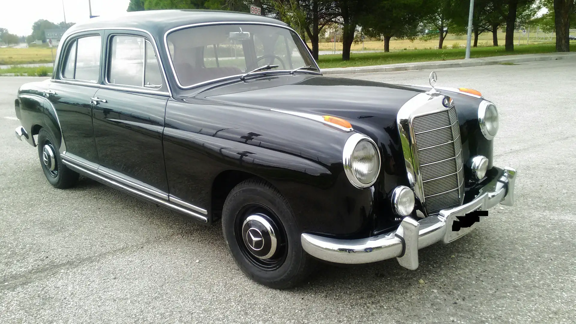 Mercedes-Benz 220 A Ponton 1955 eleggibile Mille Miglia. Negro - 1
