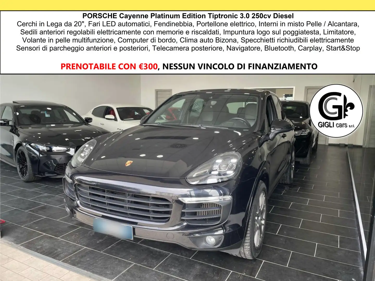 Porsche Cayenne 3.0 diesel, 250cv, C.20", Fari LED, Portellone ele Nero - 1