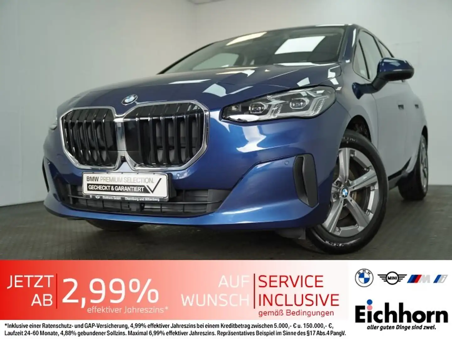 BMW 218 d Active Tourer *AHK.NAVI.HUD.ACC.PARKASSIST* Blau - 1