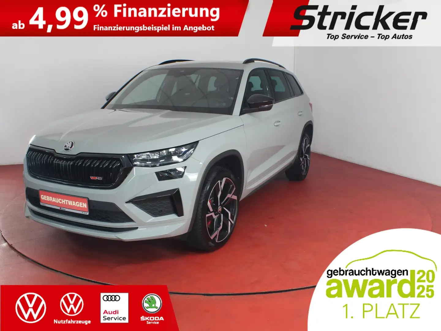 Skoda Kodiaq RS 2.0TSI DSG 4x4 469,-ohne Anzahlung Kamera Grigio - 1