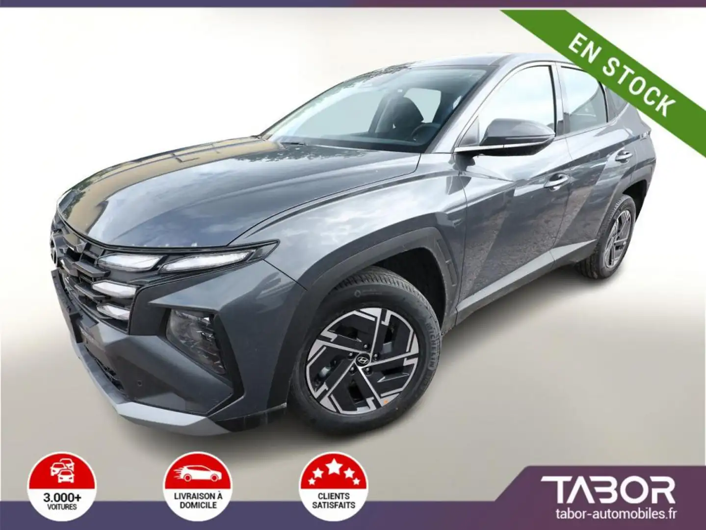 Hyundai TUCSON 1.6 HEV 215 DCT LED GPS cam PDC Gris - 1