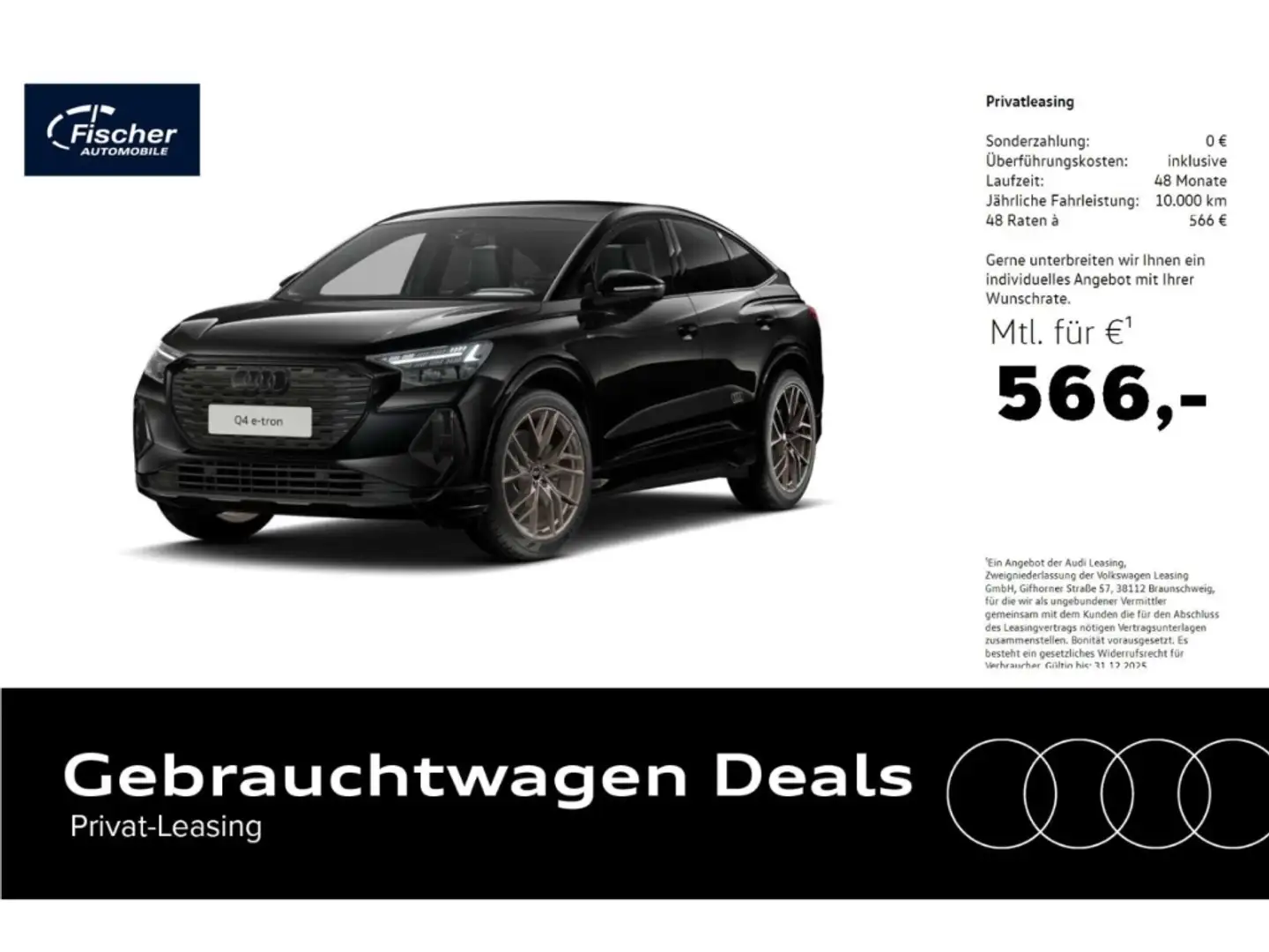 Audi Q4 e-tron Sportback 45 quattro edition S li Schwarz - 1