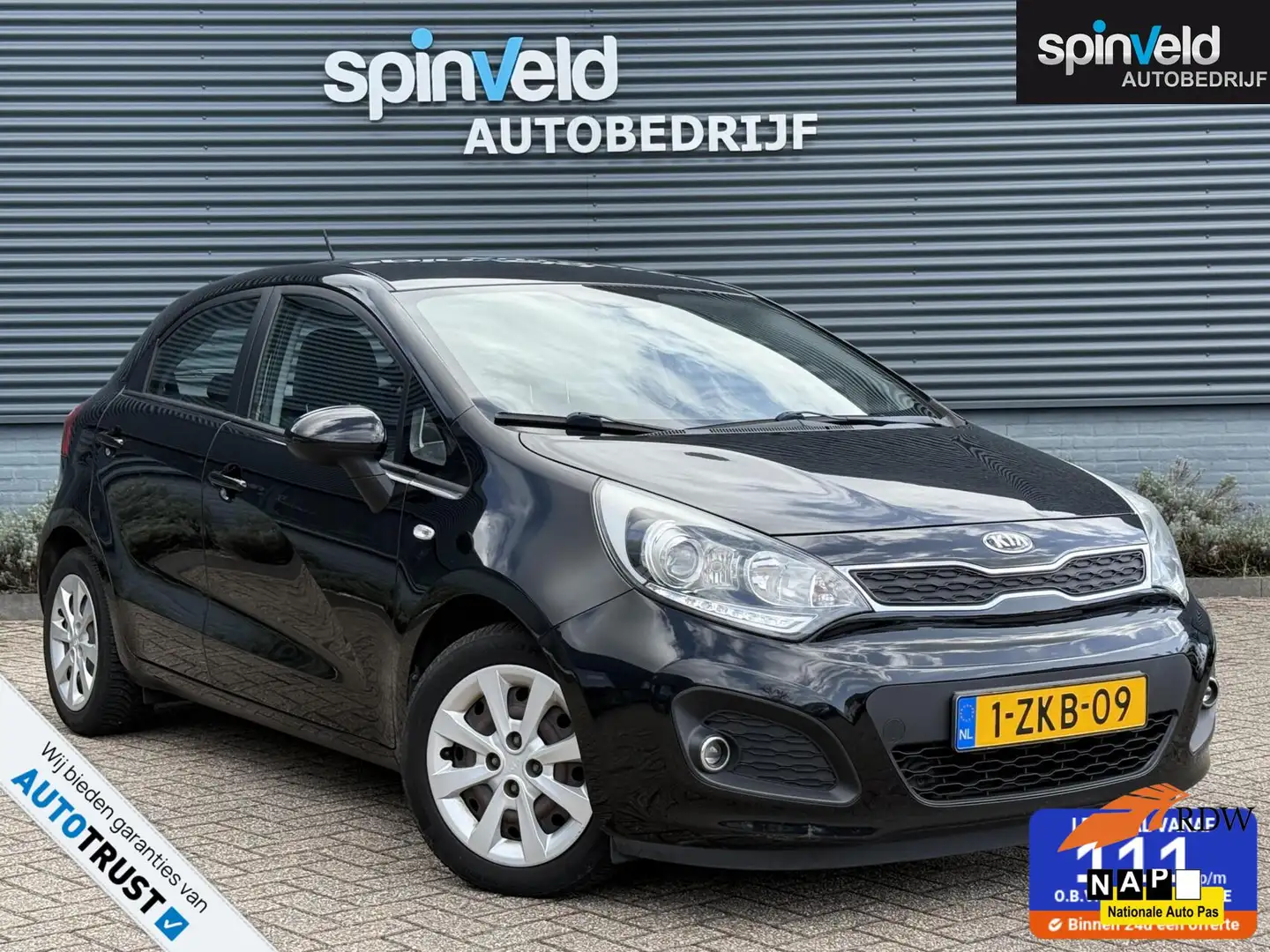 Kia Rio 1.2 CVVT BusinessLine BJ`15 NAP NL LED AIRCO 5drs Noir - 1