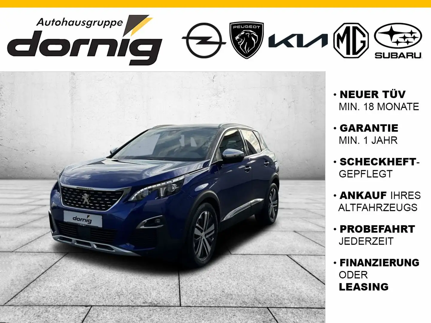 Peugeot 3008 GT BlueHDi 180 EAT6, Navi Blau - 1
