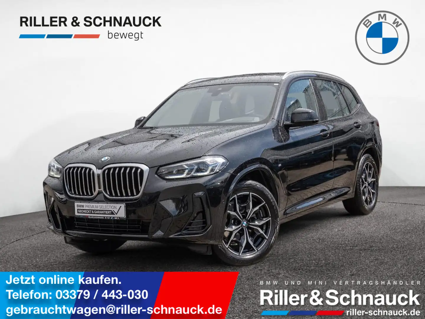 BMW X3 xDrive 20d M-Sport NAVI AHK HUD PANO LASER Negro - 1