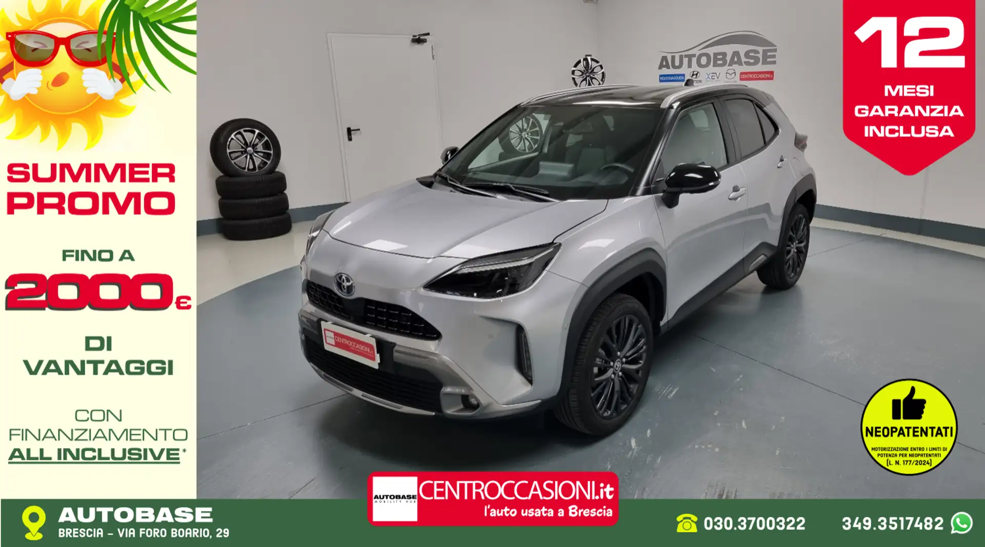 Toyota Yaris Cross 1.5h Adventure awd-i 116cv e-cvt Argento - 1