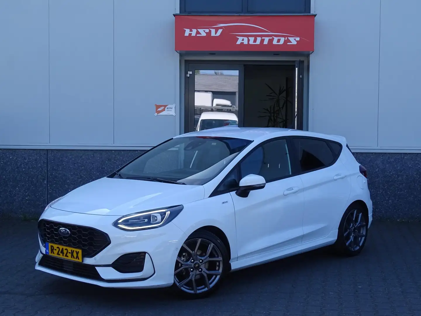 Ford Fiesta 1.0 EcoBoost Hybrid ST-Line X navi LM 4-deurs org Wit - 1