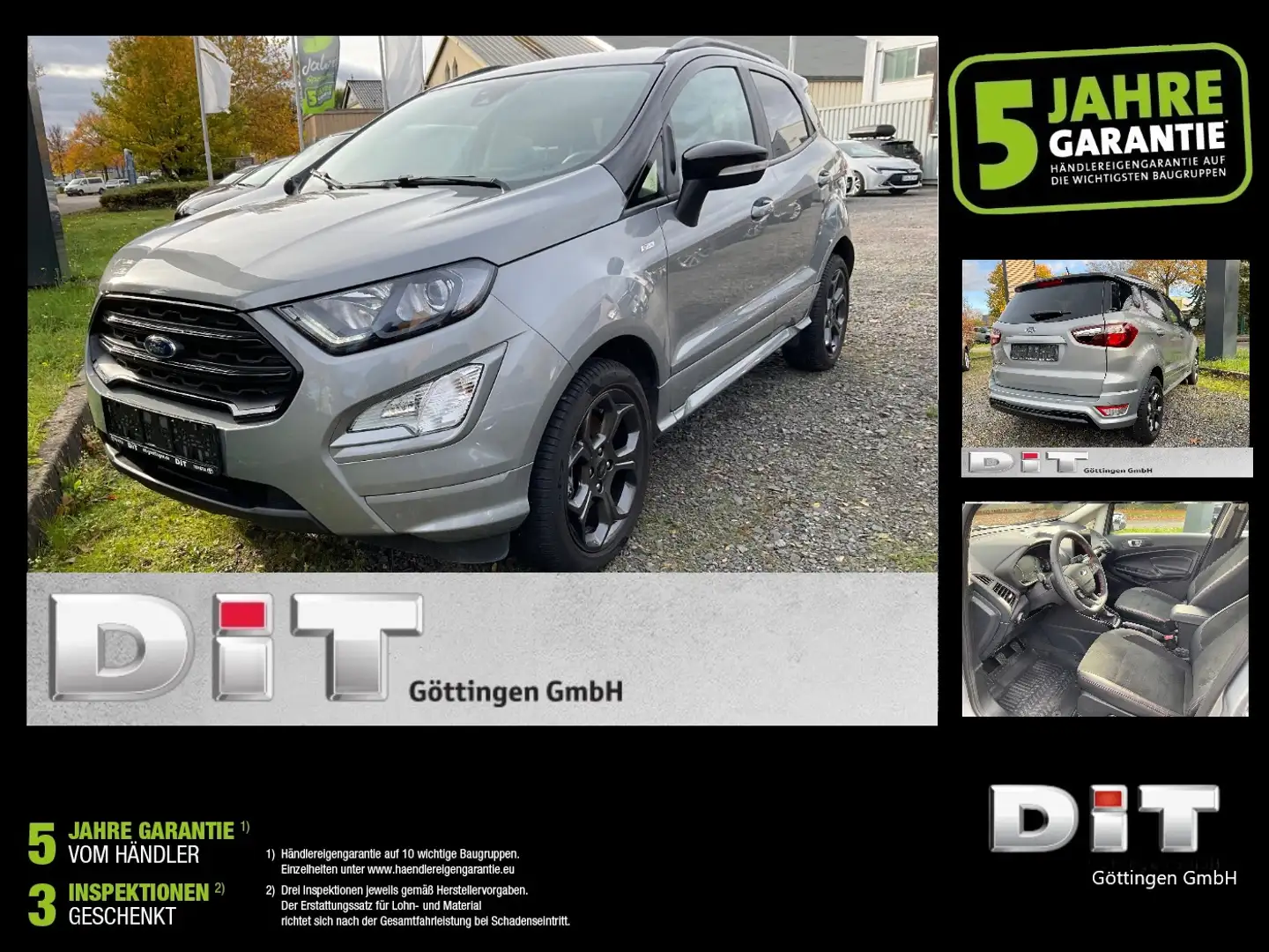 Ford EcoSport 1.0 EcoBoost ST-Line LED+SHZ+Winterp. Silber - 2