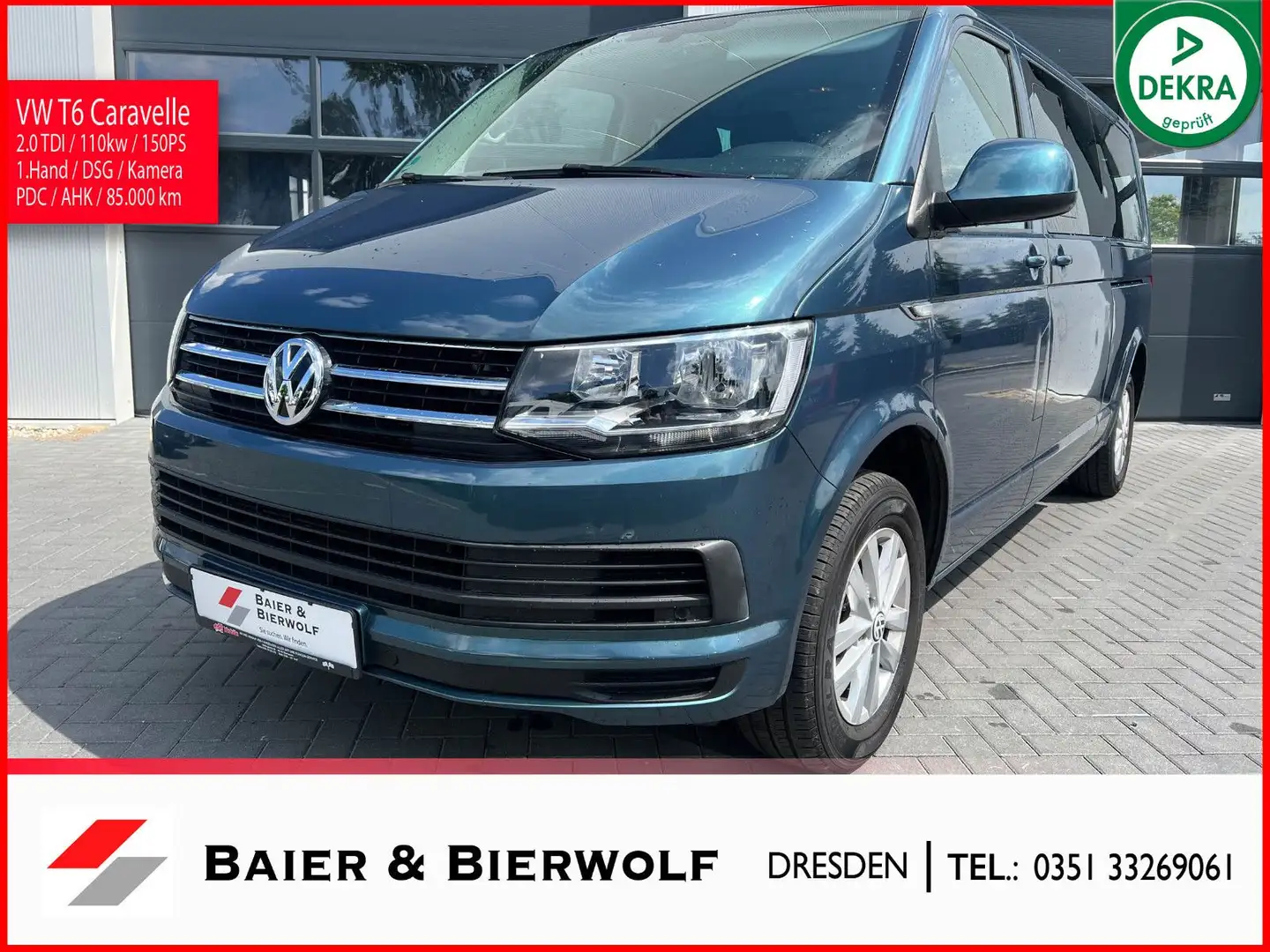 Volkswagen T6 Caravelle Comfortline lang DSG Kamera 1. Hand Grün - 1