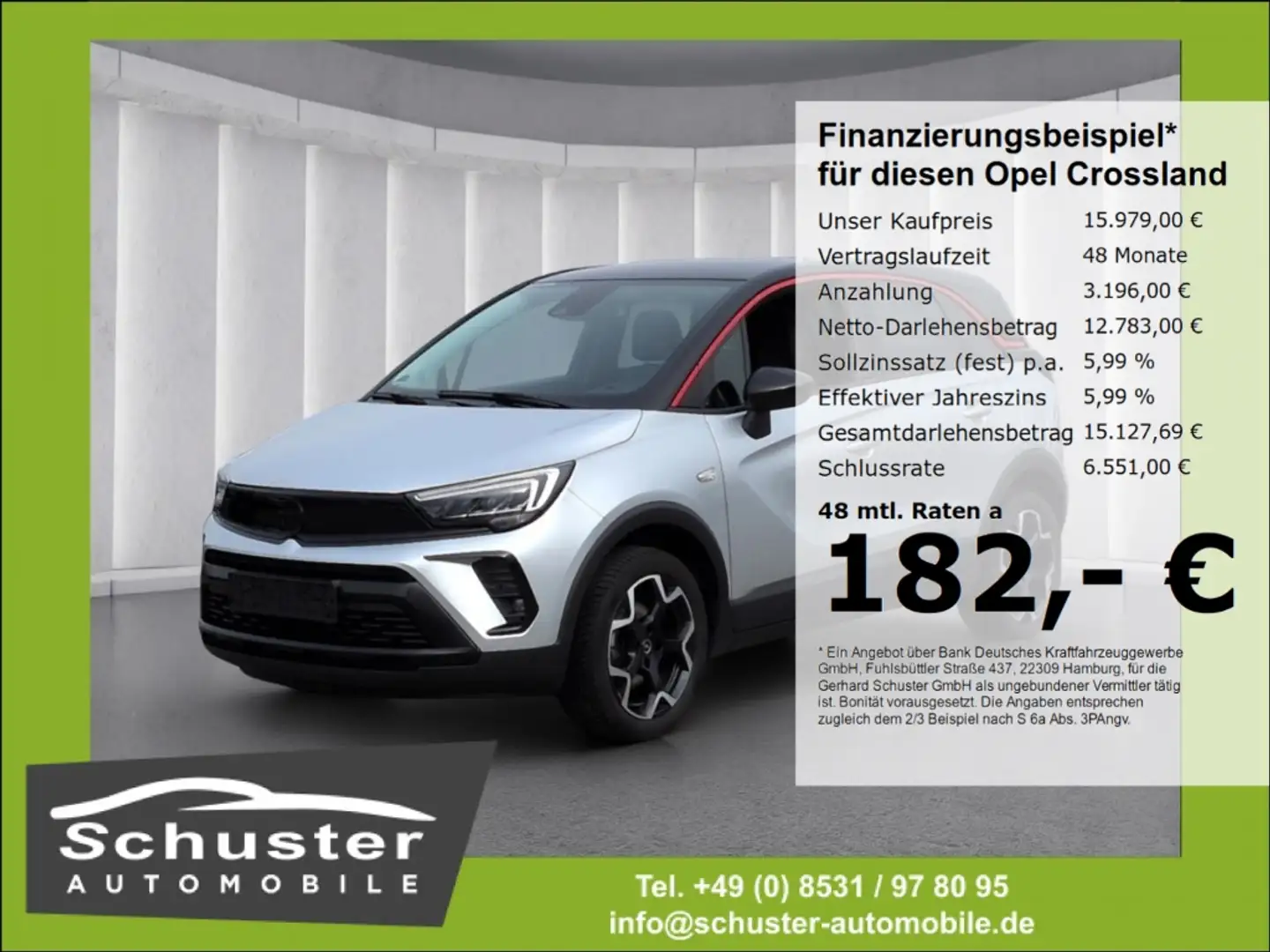 Opel Crossland GS-LINE 1.2Turbo*Autom LED R-Kam Navi Silber - 1
