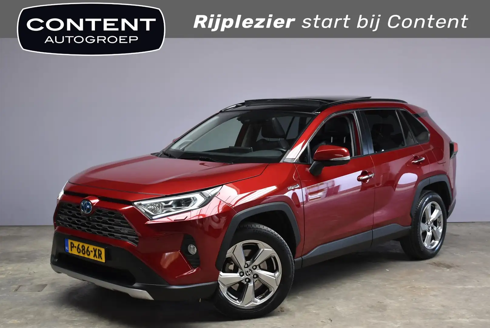 Toyota RAV 4 2.5 Hybrid 218pk CVT Executive PANO DAK Rouge - 1