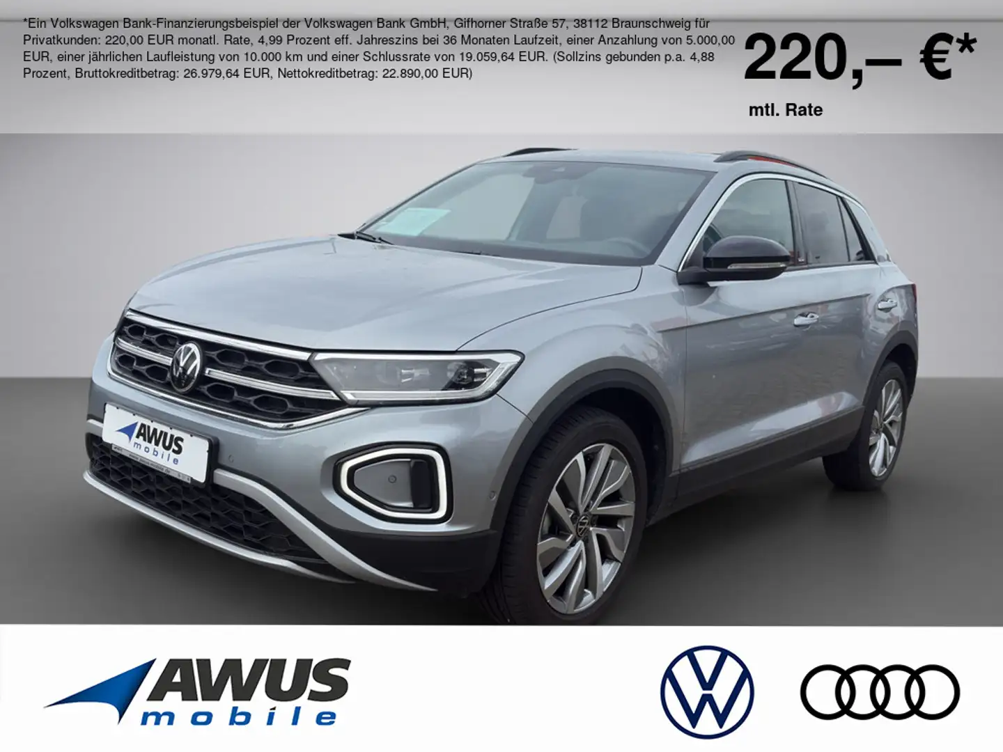 Volkswagen T-Roc 1.5TSI DSG Move,AHK, Rückfahrkamera, Carplay Silber - 1