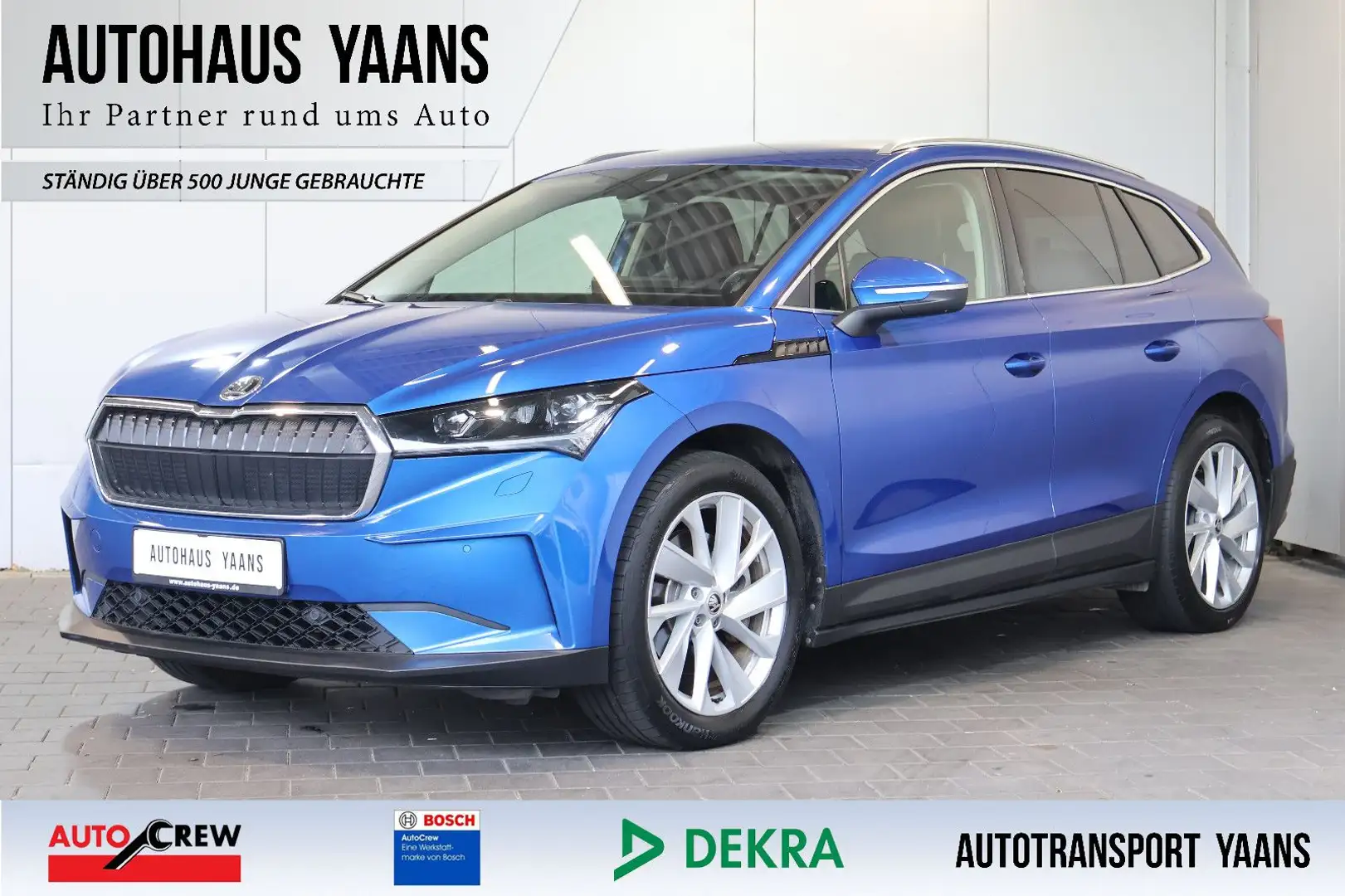 Skoda Enyaq 80 x Suite WÄRMEPUMPE+HUD+AID+LED+KEY+AHK Bleu - 1