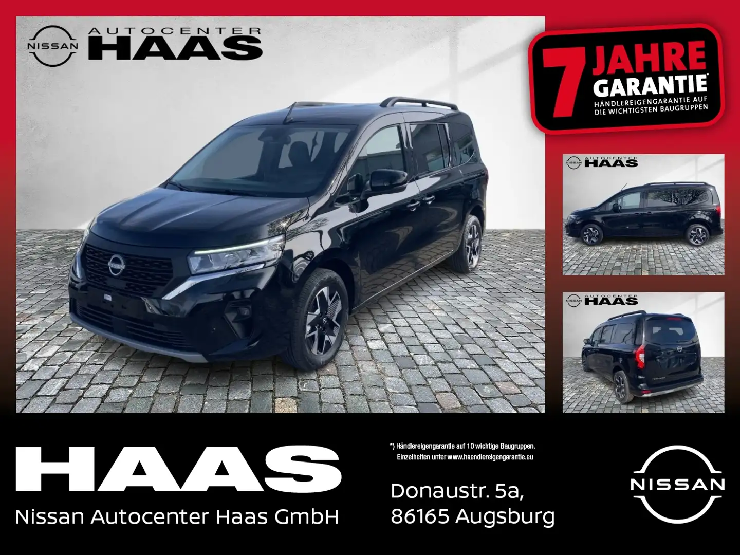 Nissan Townstar Kombi DIG-T 130 L2 Tekna Navi+SHZ+360 Zwart - 1