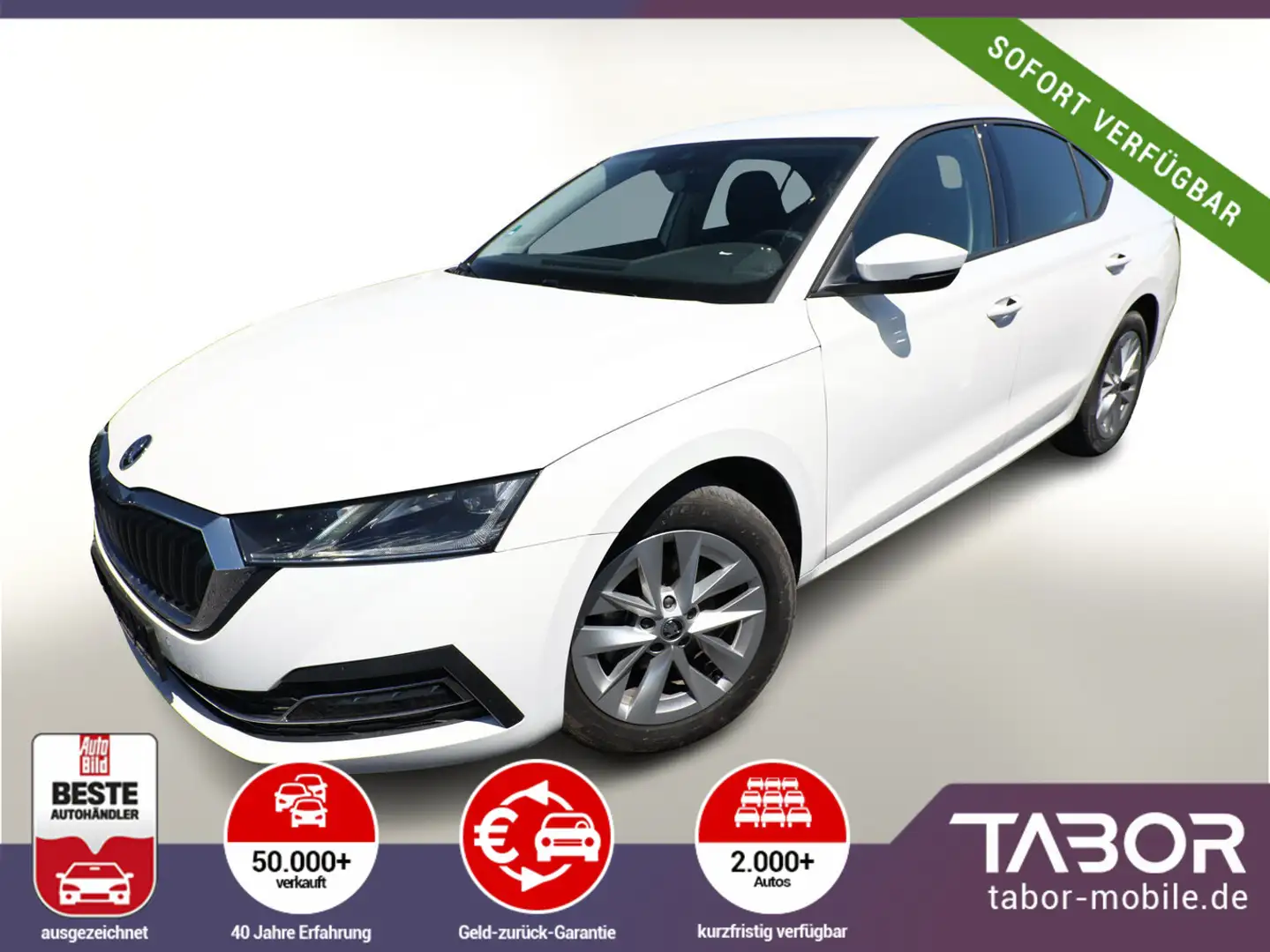 Skoda Octavia 1.0 eTSI 110 DSG Style MatrixLED Nav Kam Weiß - 1