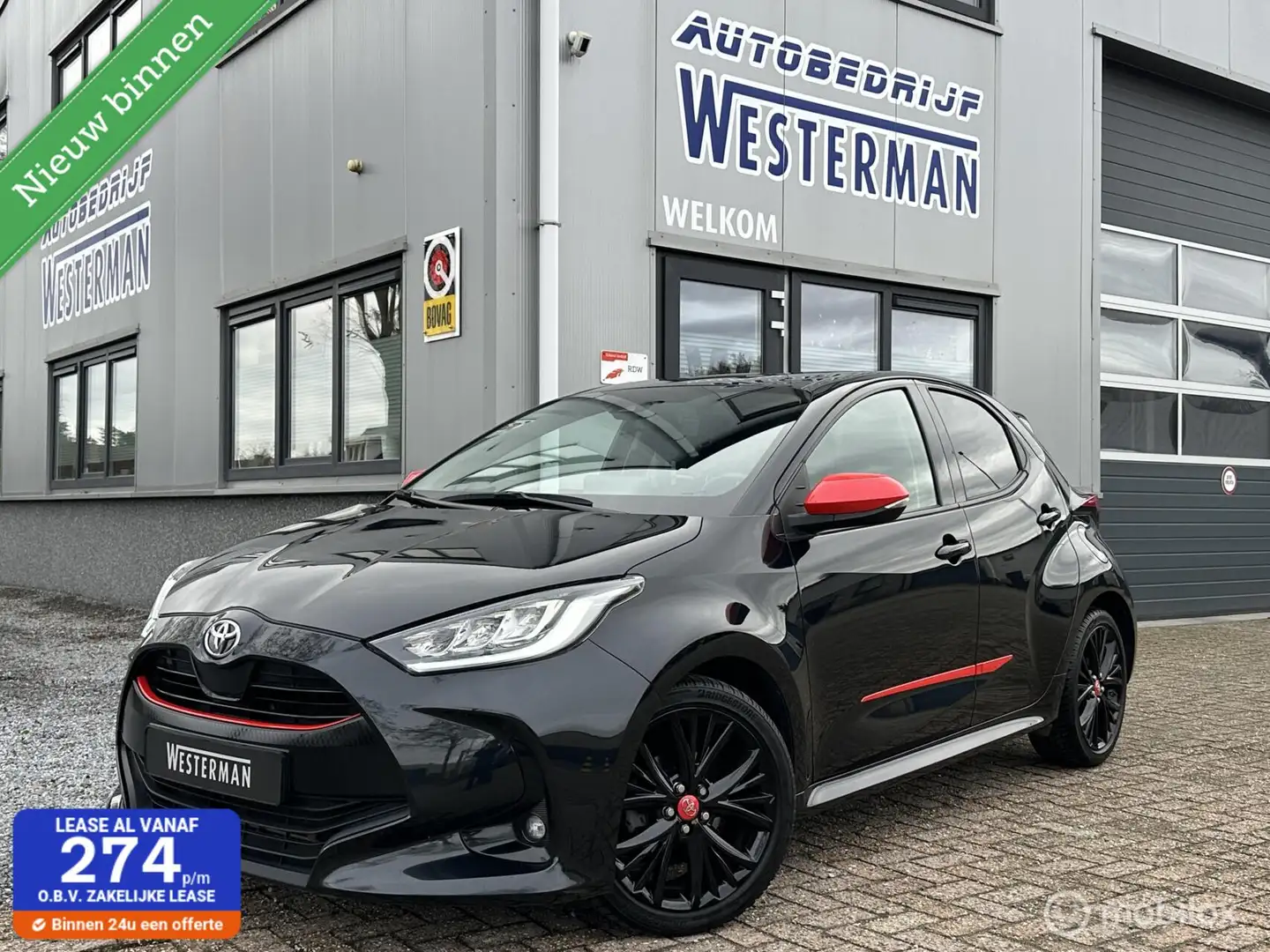 Toyota Yaris 1.5 VVT-i Business Plus Acc Airco Navi Led Carplay Schwarz - 1