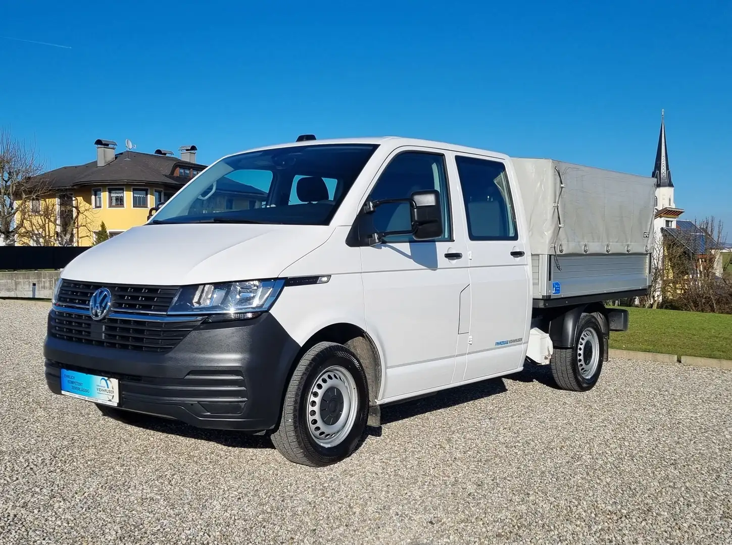 Volkswagen T6.1 Transporter DOKA Pritsche 4 Motion mit Planenaufbau Weiß - 1