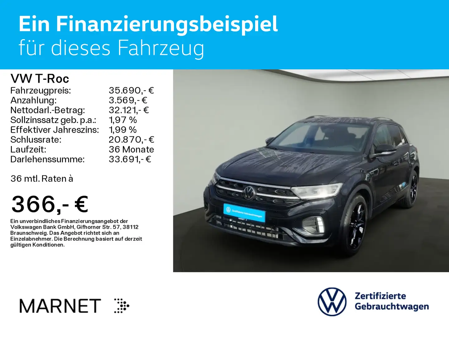 Volkswagen T-Roc 2.0 TSI R-Line Black Style 4M DSG *Pano* Schwarz - 2