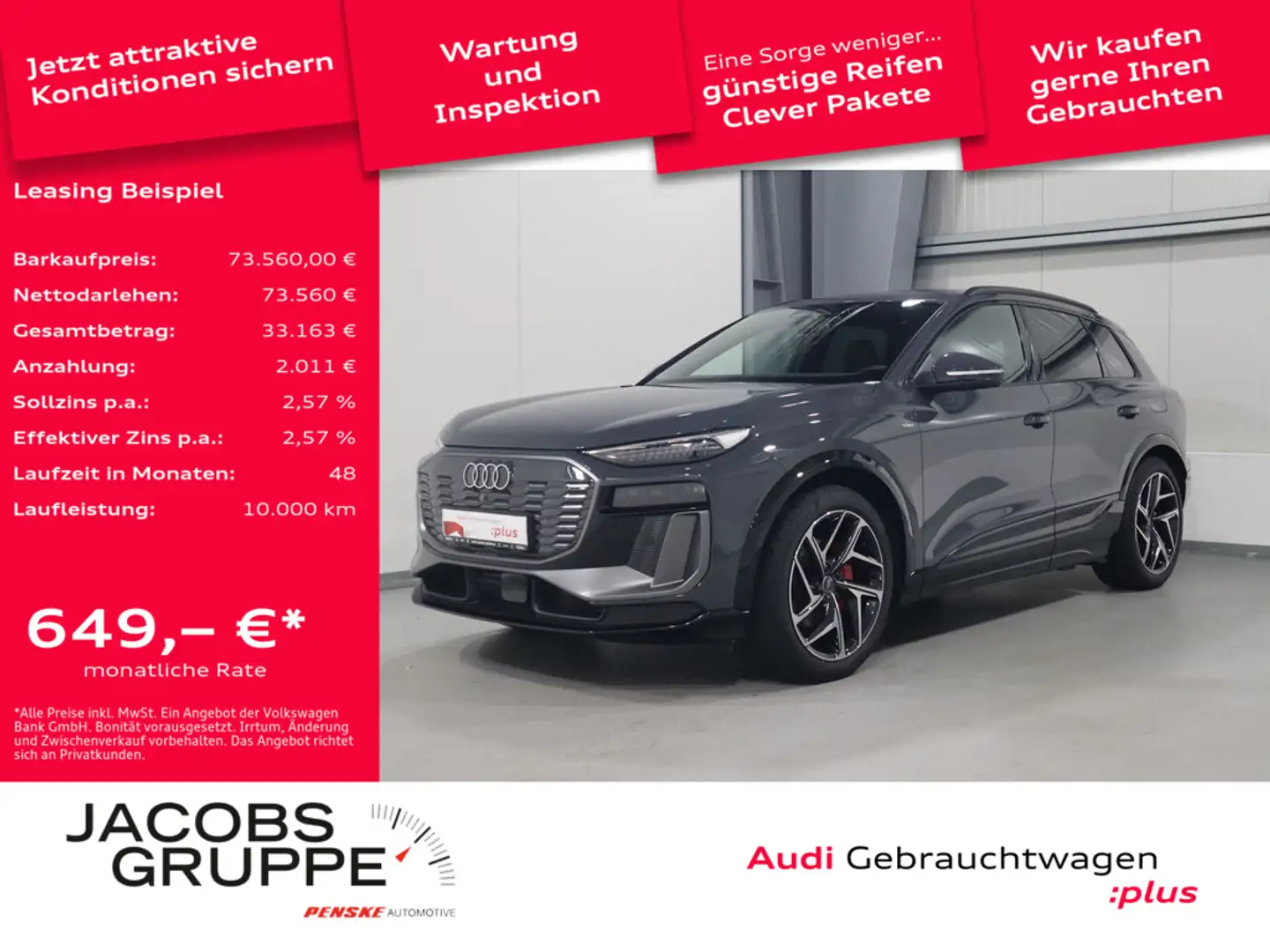 Audi Q6 e-tron quattro B&O*Matrix*TopView * Grau - 1