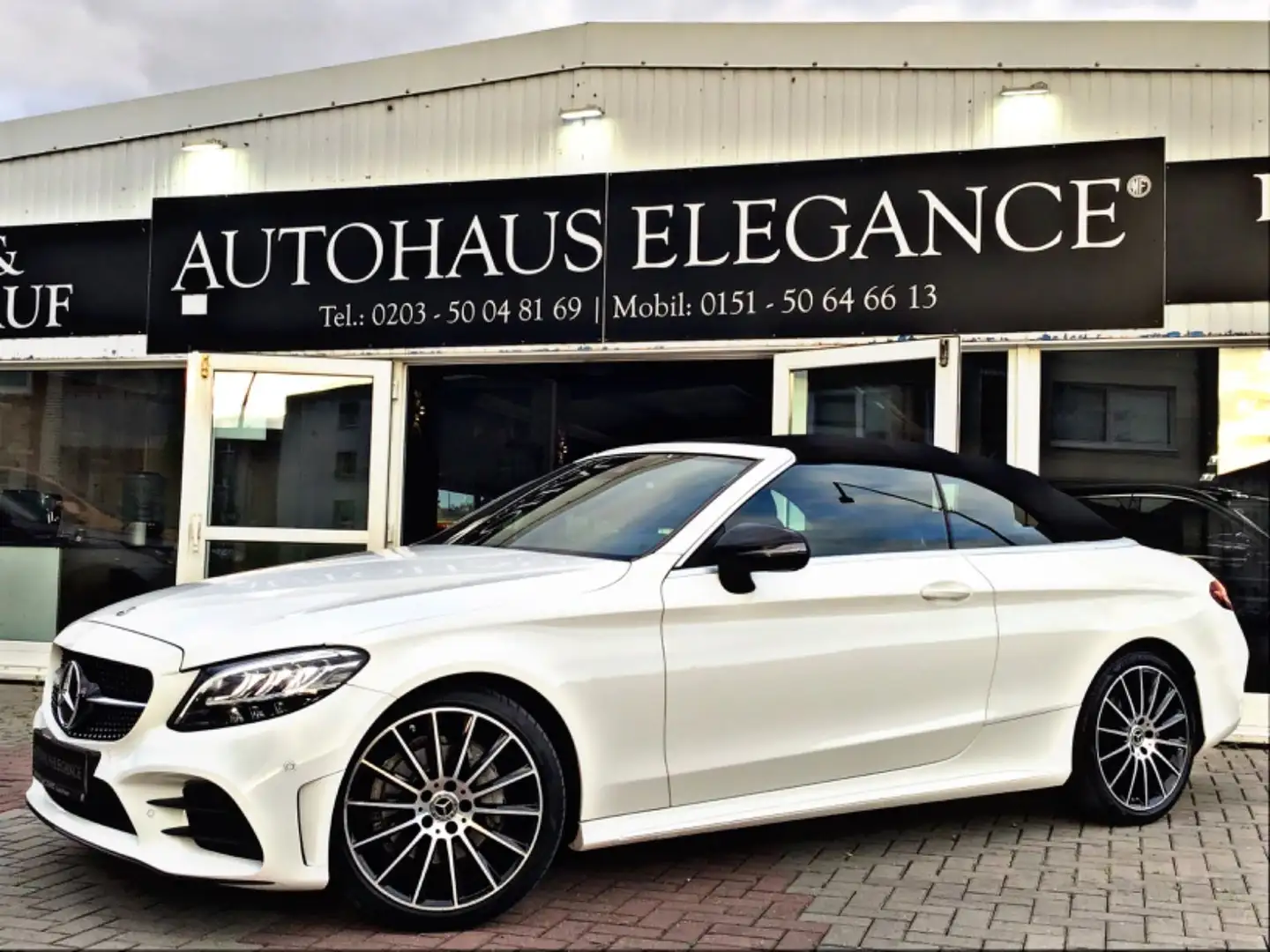 Mercedes-Benz C 200 Cabrio 9G-Tronic~AMG Line~NightP~Distronic Weiß - 2