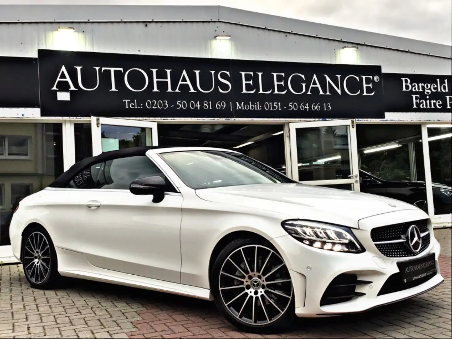 Mercedes-Benz C 200 Cabrio 9G-Tronic~AMG Line~NightP~Distronic Weiß - 1