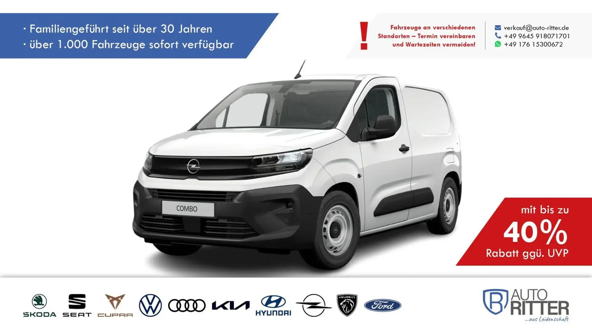 Opel Combo Cargo Länge 1 mit normaler Nutzlast Kli... Weiß - 1
